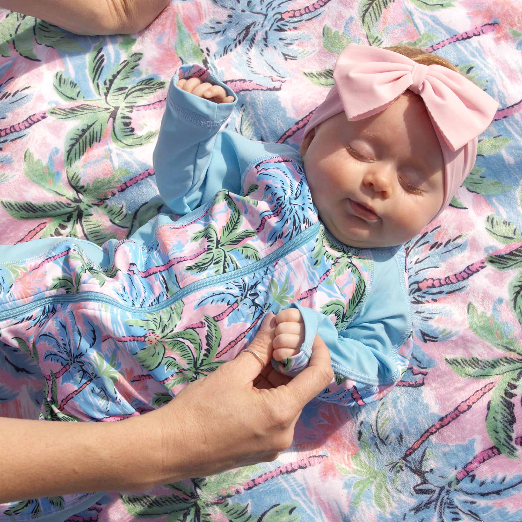  Long Sleeve Rash Guard Swim Romper Full Length | Pastel Palms、mySite、layawaytickets