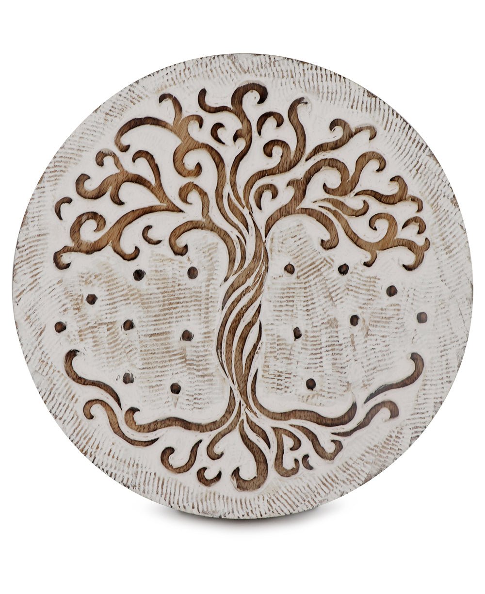 Fairtrade Hand Carved Wood Tree of Life Trivet、mySite、topwebapps