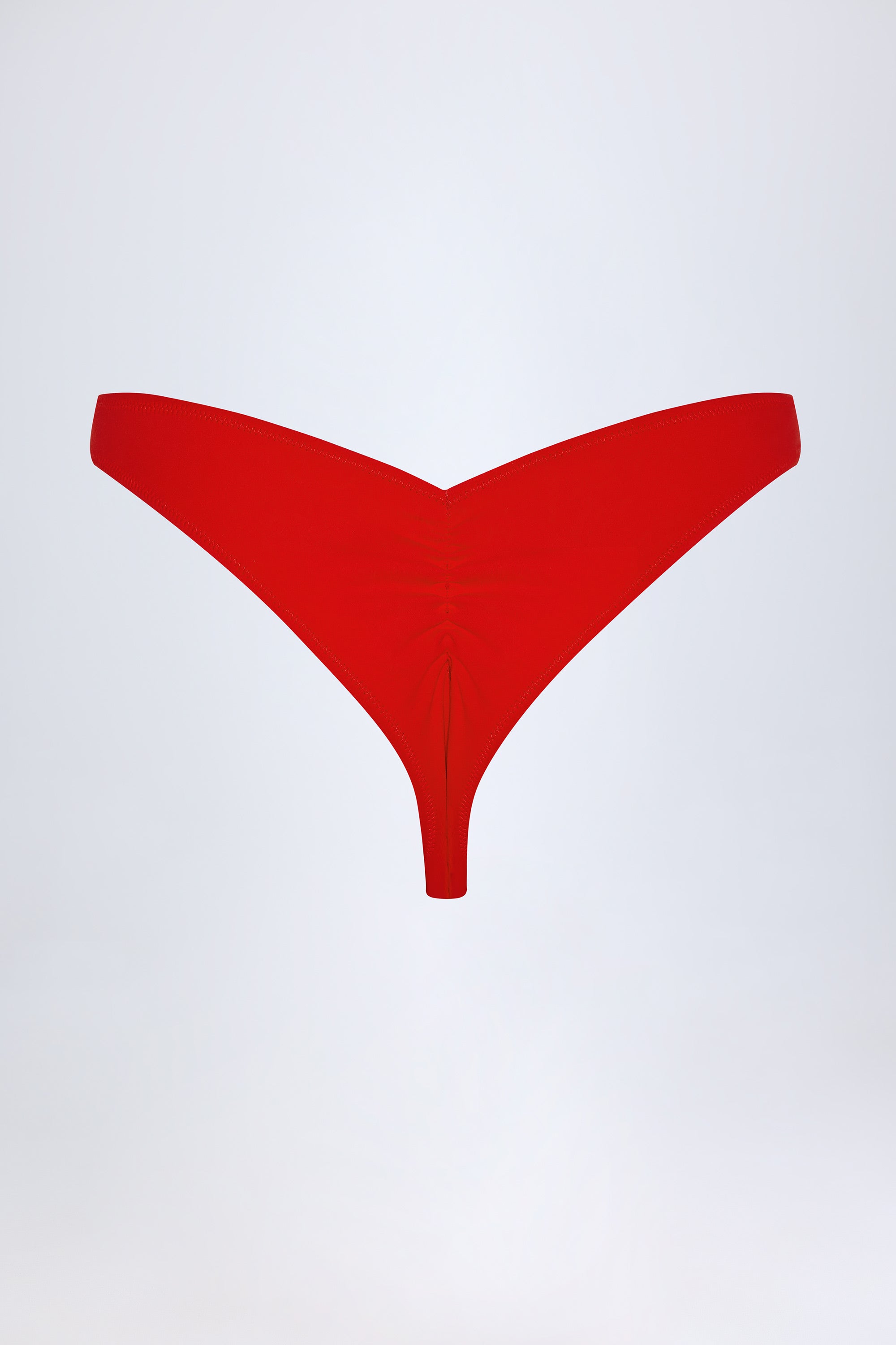  Ruched Cheeky Bikini Bottoms in Fiery Red、mySite、sugarbowlscore
