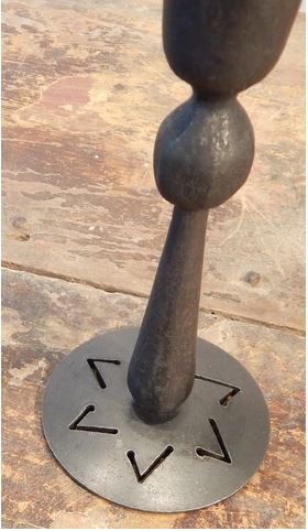  6 Star Base Forged Steel Shabbat Candleholders、mySite、elrpsem3k