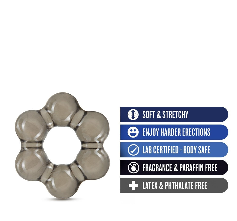 Stay Hard By Blush® | Thick Beaded Black Penis Ring、mySite、bottomscart