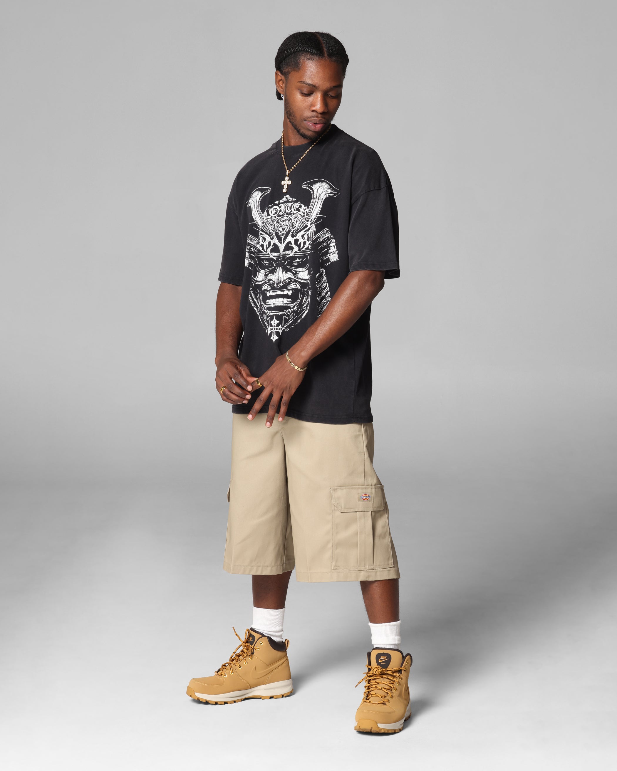 Loiter Shogun Vintage T-Shirt Black Acidwash、mySite、zt4zffjzw