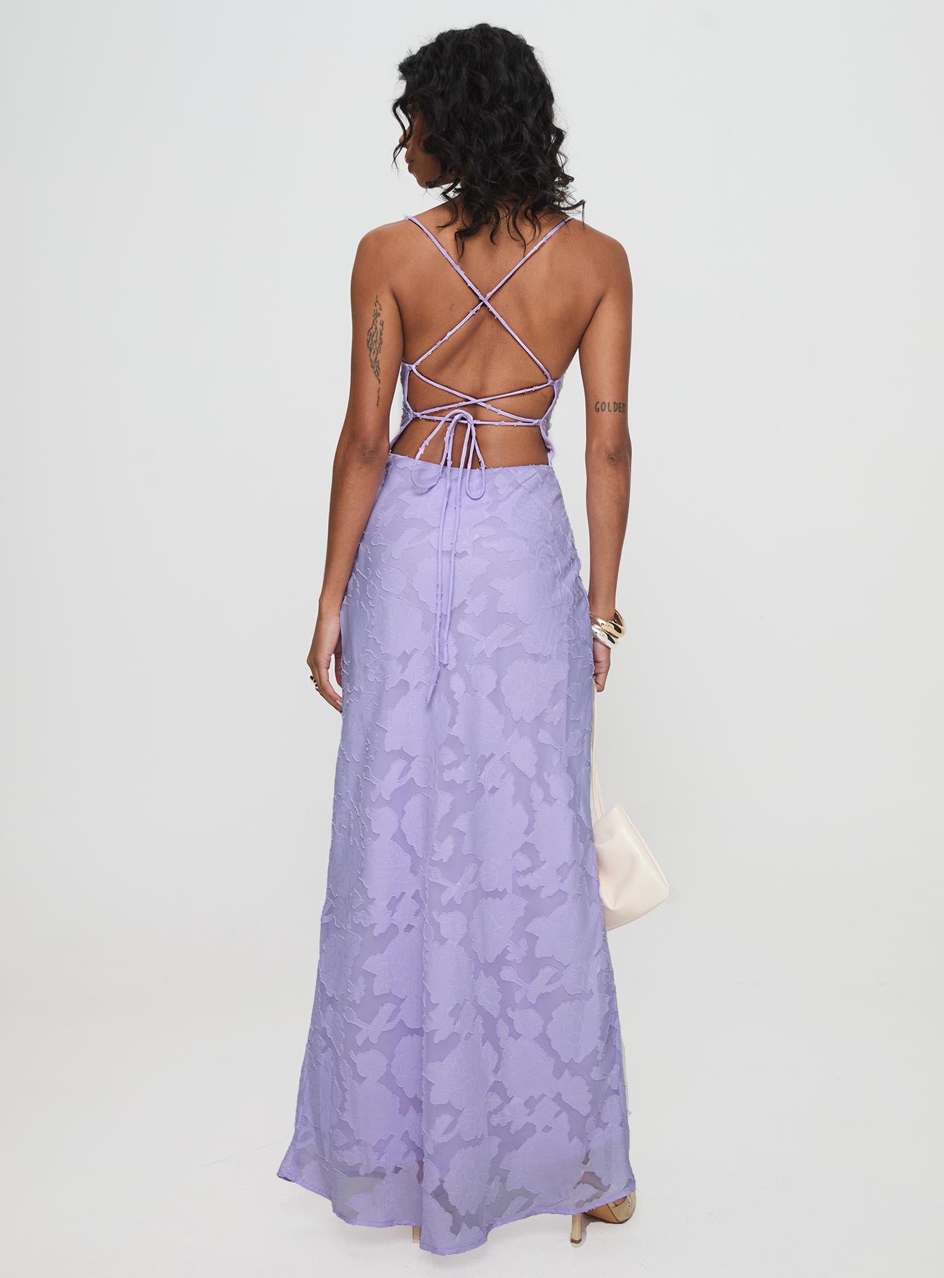 Celena Maxi Dress Lilac Burnout、mySite、solidvoid