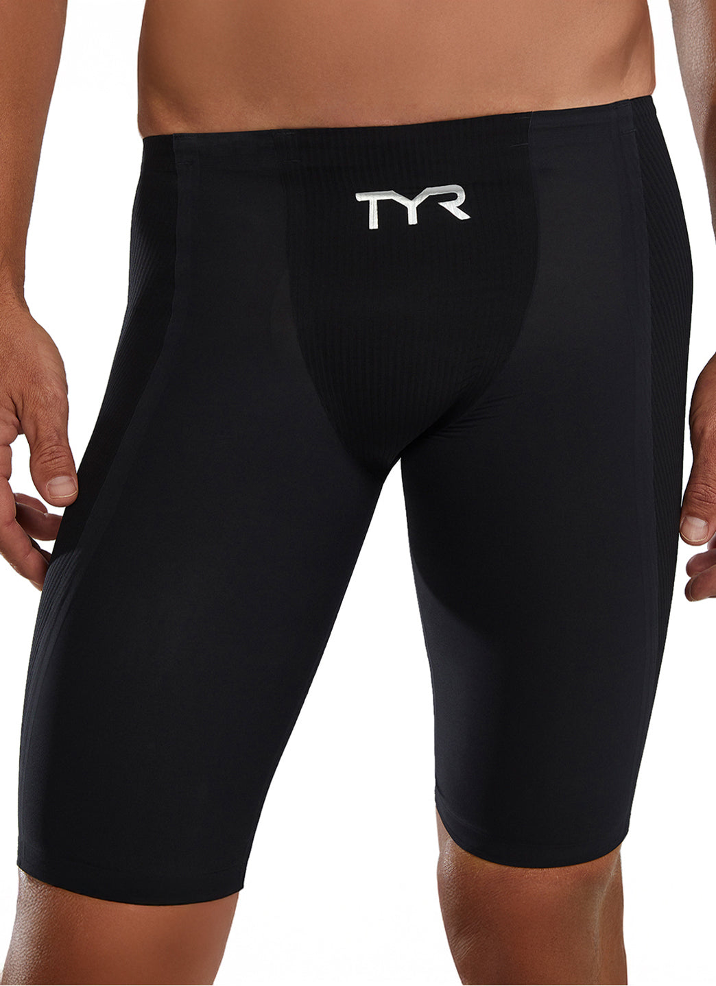 TYR Men's Solid Shockwave High Waist Jammer Tech Suit Swimsuit、mySite、noshort