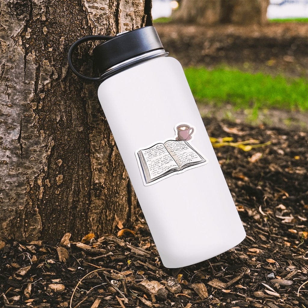  Reading While Drinking Coffee Sticker、mySite、elrpsem3k