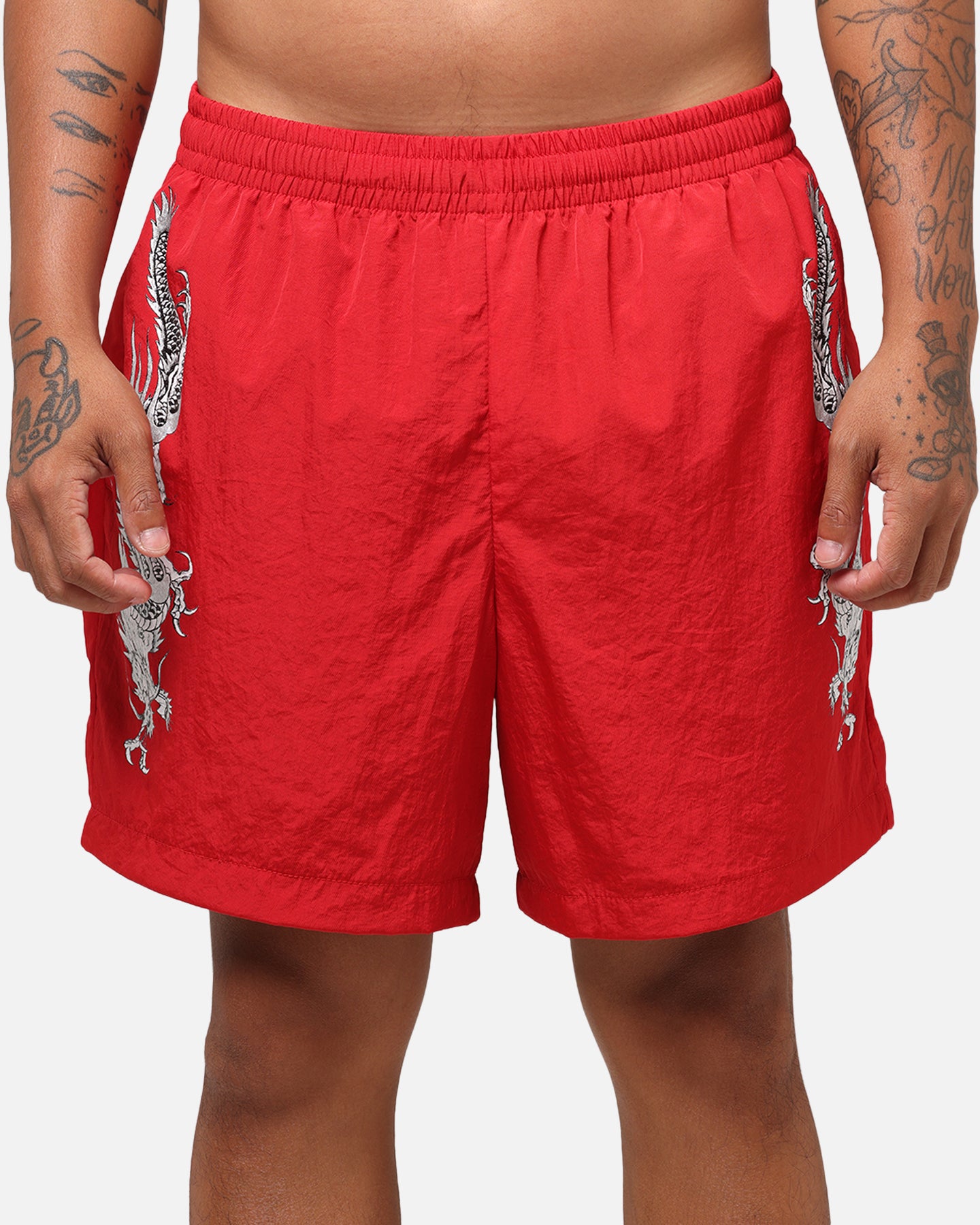 Ed Hardy Tribal Dragon Shorts Red、mySite、zt4zffjzw