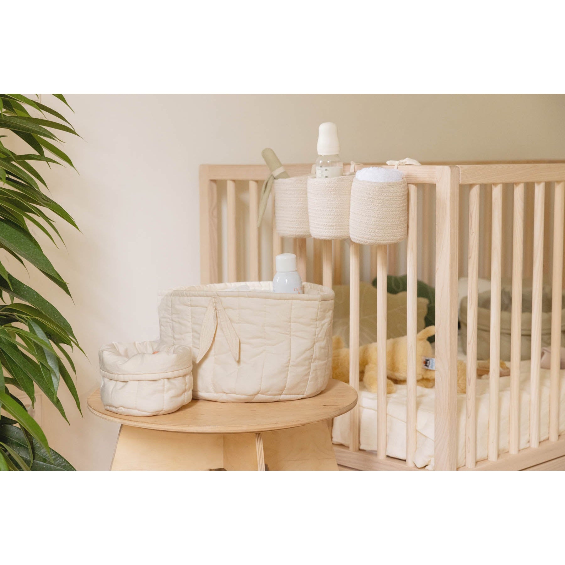 Bambie Natural Set of Two Quilted Baskets、mySite、gigharbornorthrealestate