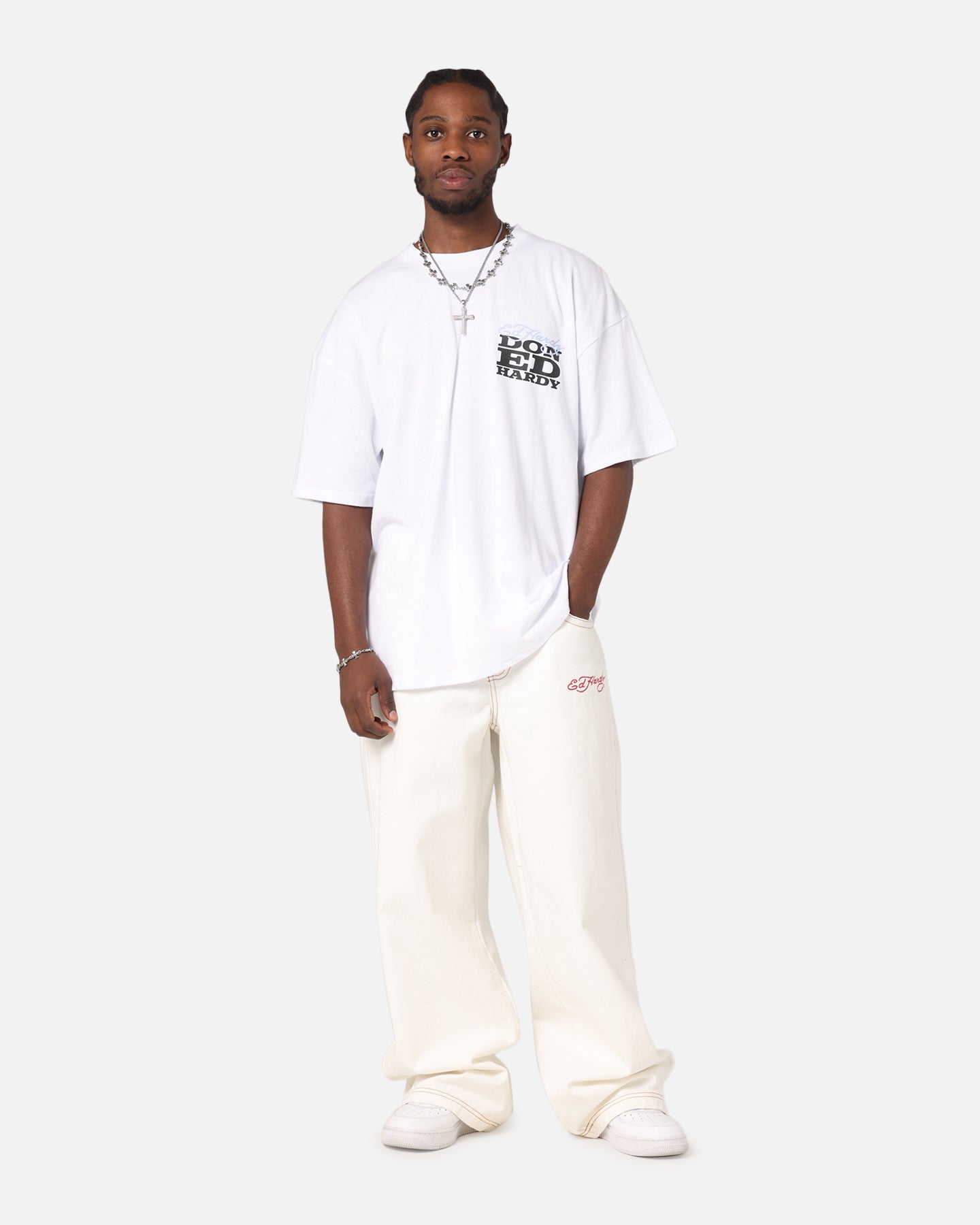 Ed Hardy Death & Bloom T-Shirt White、mySite、zt4zffjzw