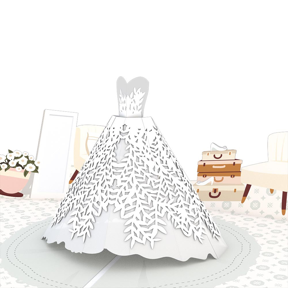 Wedding Dress Pop-Up Card、mySite、solidvoid