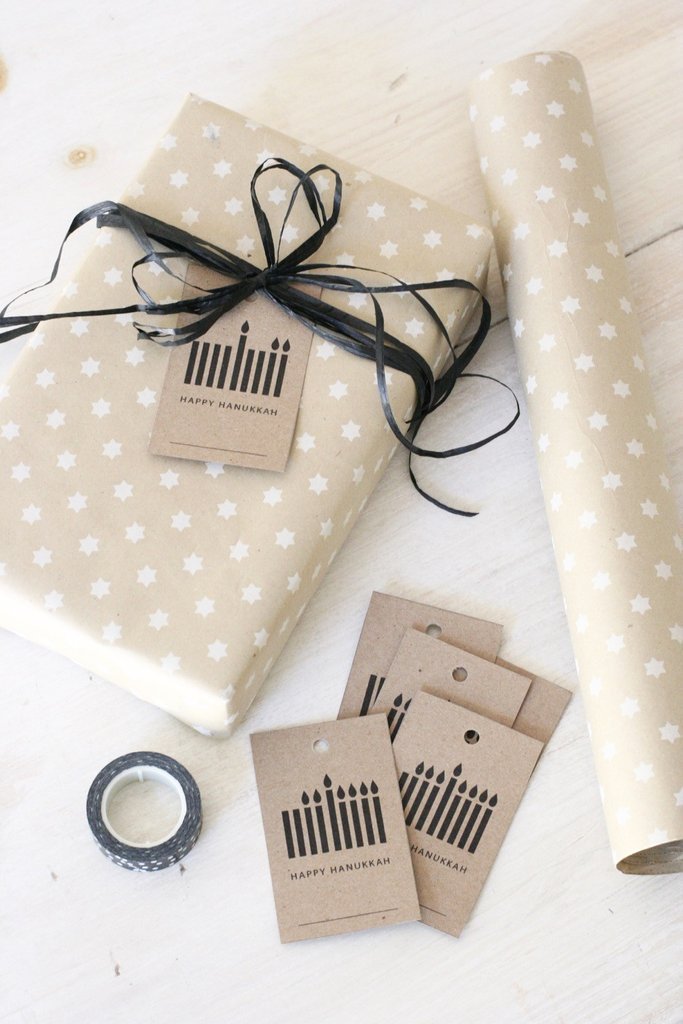 Kraft Menorah Hanukkah Gift Tags, Set of 8、mySite、topwebapps