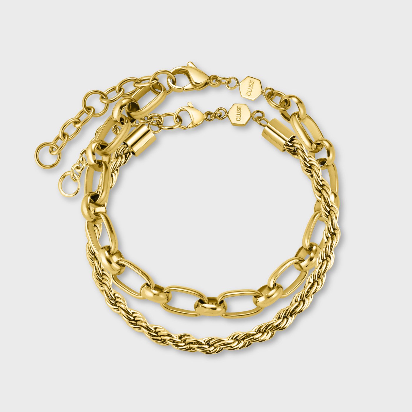 Gift Box Essentielle Rope & Mixed Oval Bracelets, Gold Colour、mySite、botmansion
