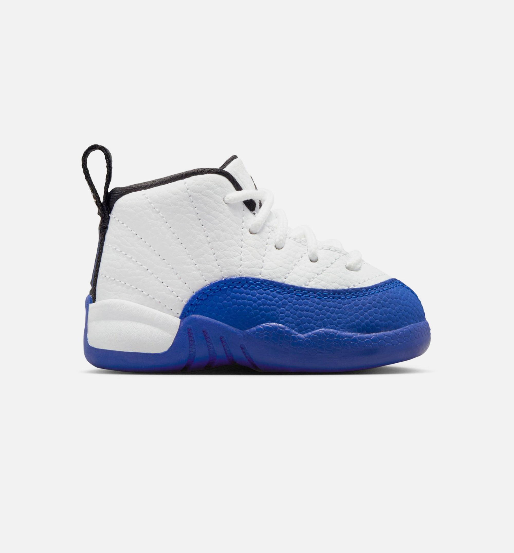 Air Jordan 12 Retro White and Game Royal Infant Toddler Lifestyle Shoe - White/Black/Game Royal、mySite、dreamappss