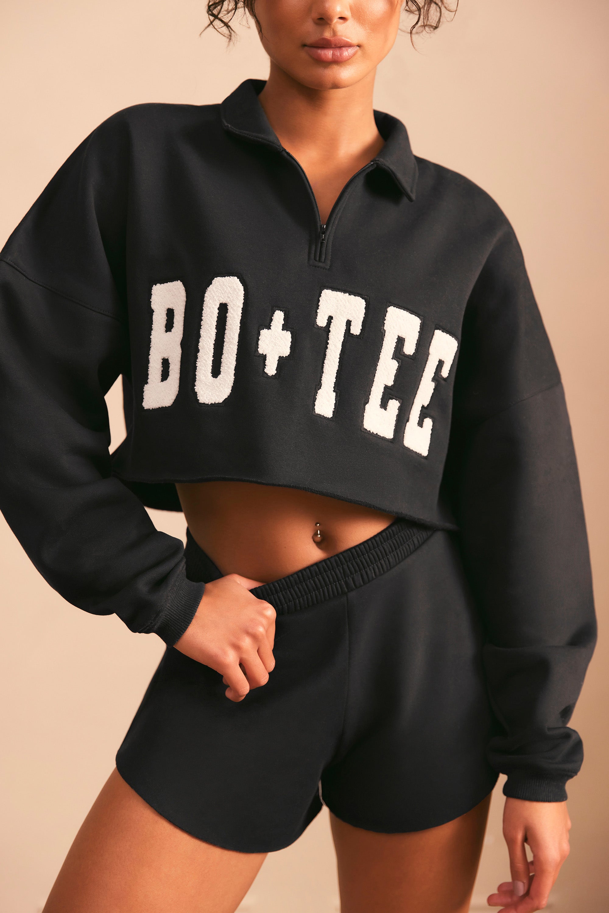 Half Zip Sweater in Black、mySite、solidvoid