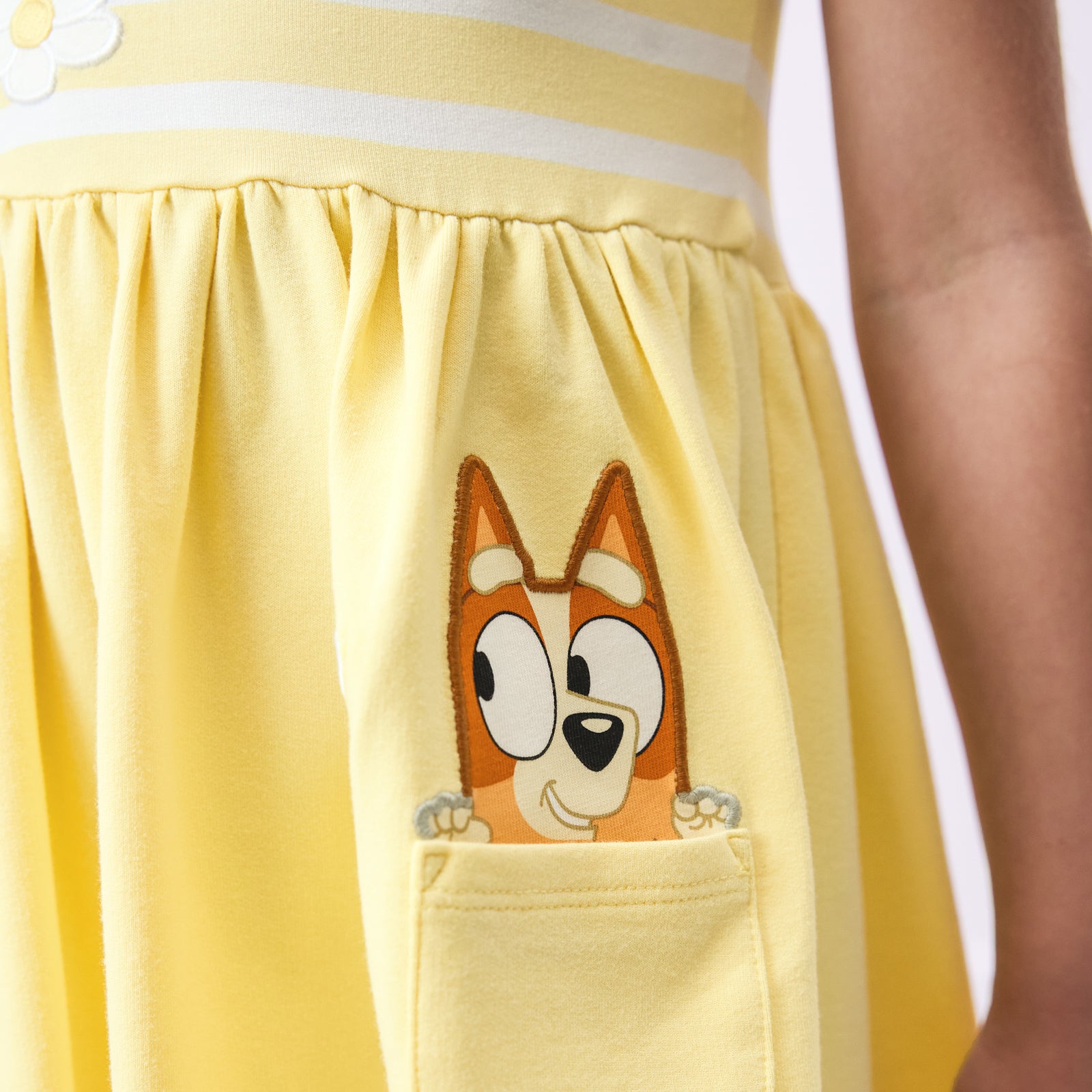 Bluey Garden Games Patch Pocket Dress with Bloomer、mySite、g9winljtr