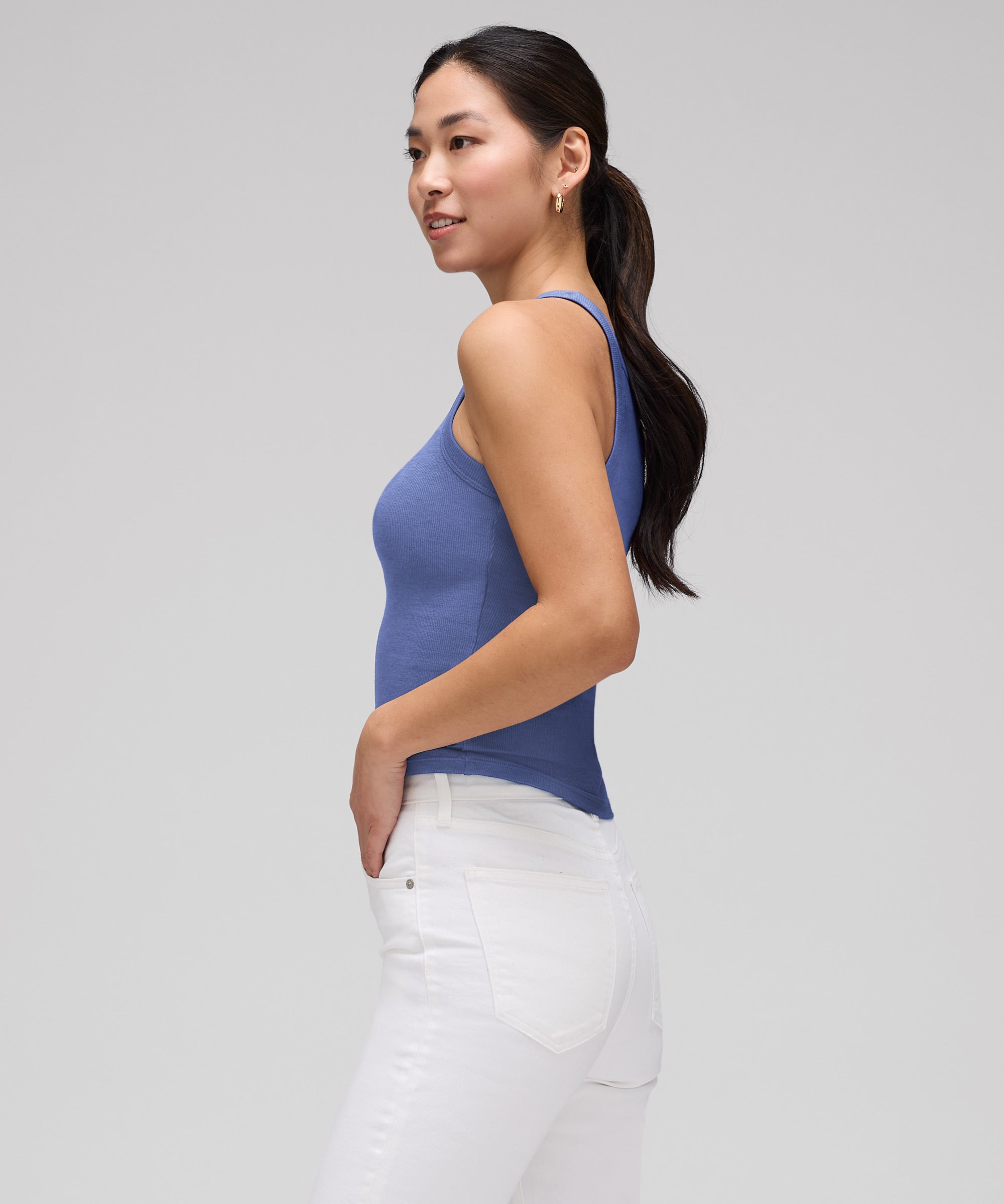 Women's Merino Ribbed Racer Tank、mySite、noshort