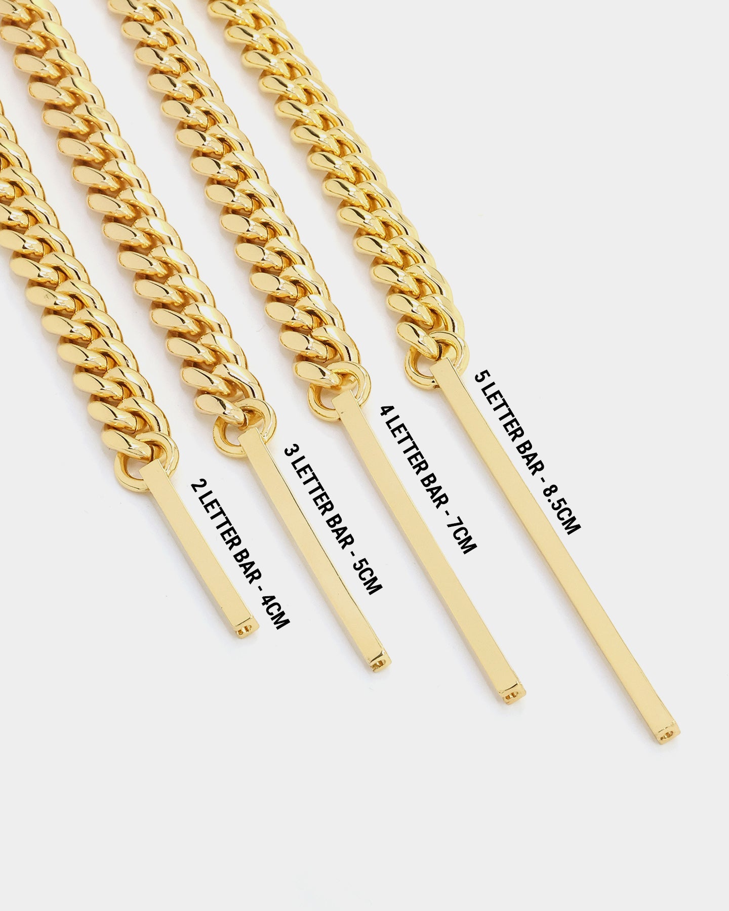 Saint Morta Custom Alpha 5 Letter Chain Gold、mySite、zt4zffjzw