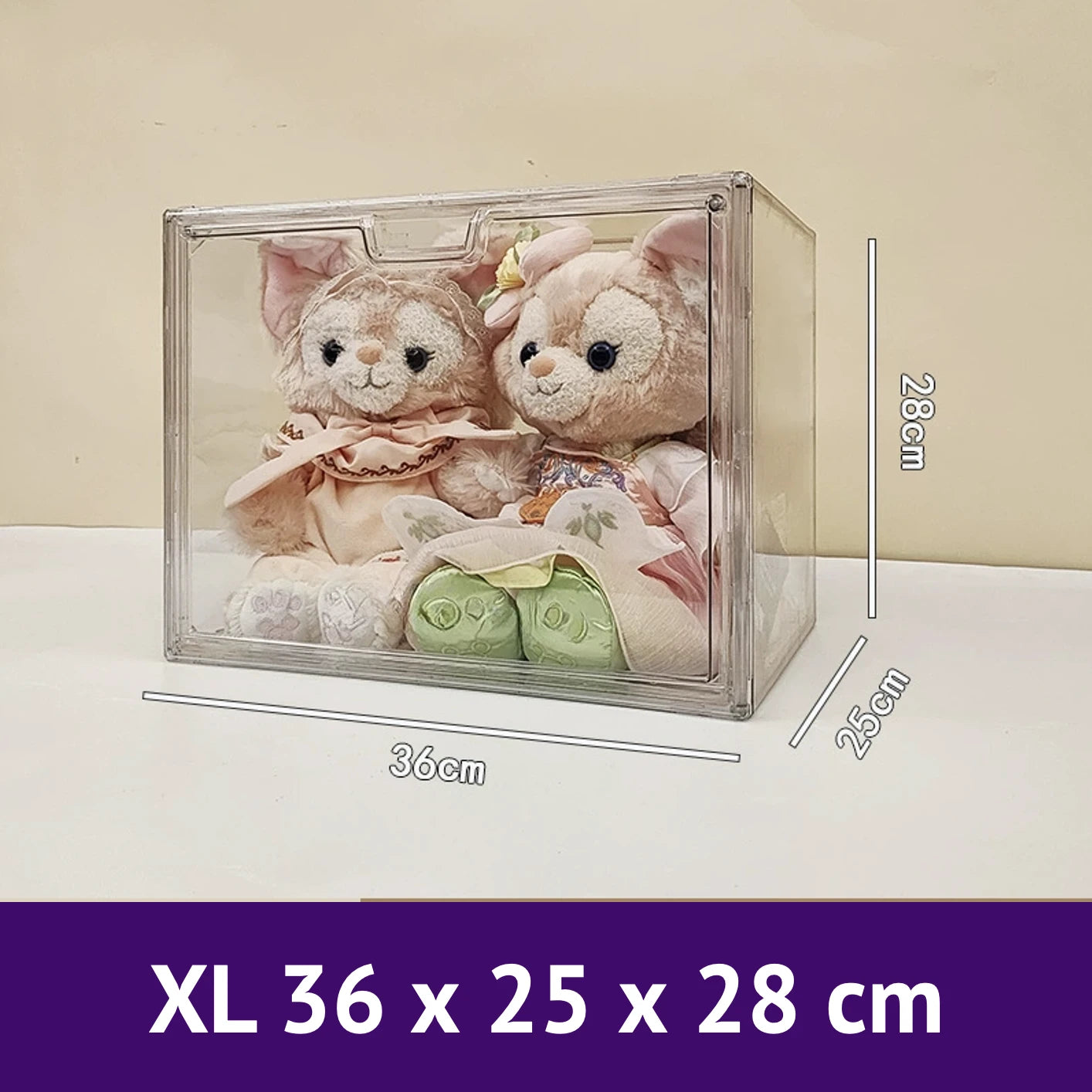  Clear Display Shelf, Protective Dust-proof Display Container Perfect for POP MART Labubu Plush Toys、mySite、greenlandpopulation
