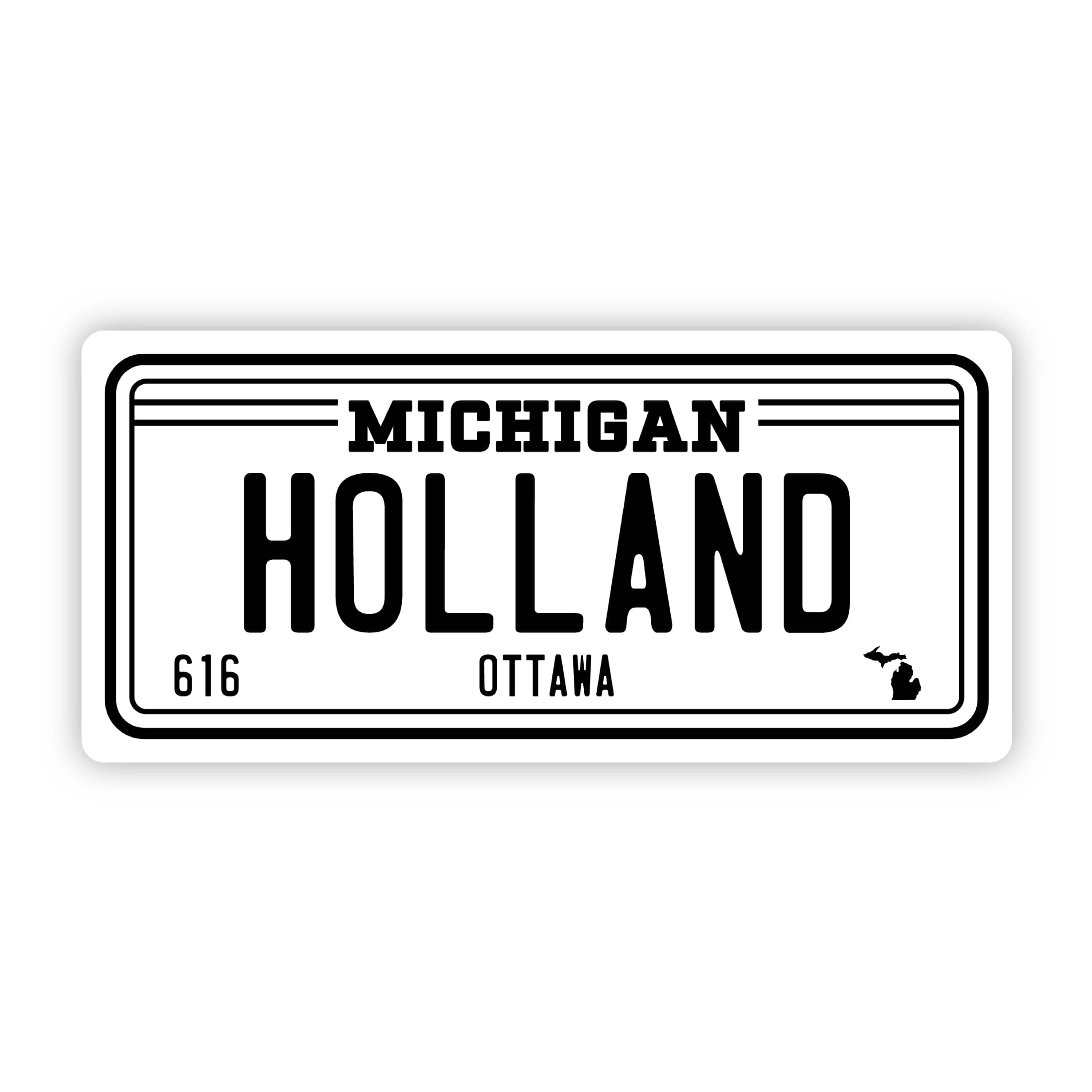  Holland Michigan 616 License Plate Sticker、mySite、elrpsem3k