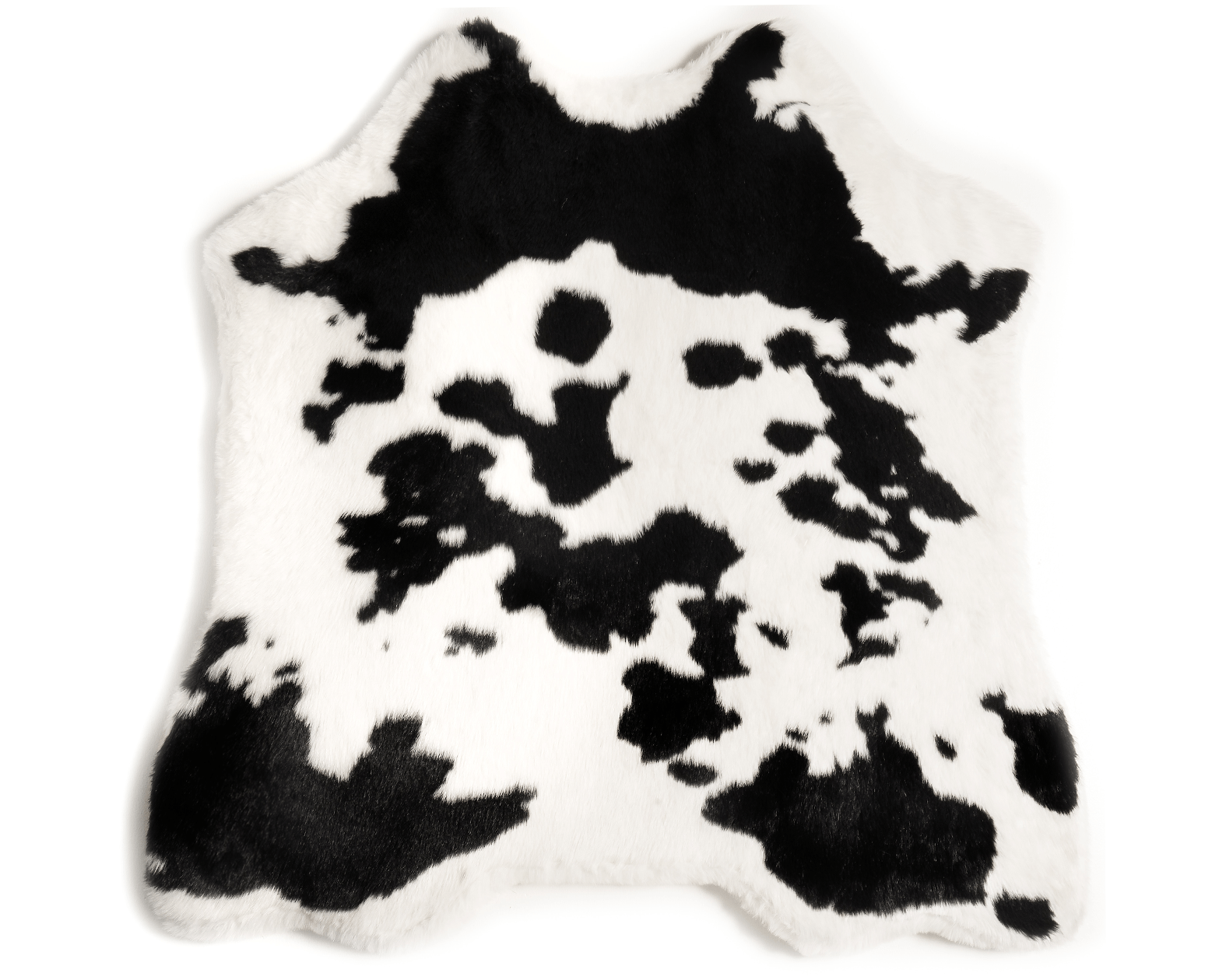 PupRug™ Animal Print Memory Foam Dog Bed Cover - Black Faux Cowhide (Bed Not Included)、mySite、solidvoid