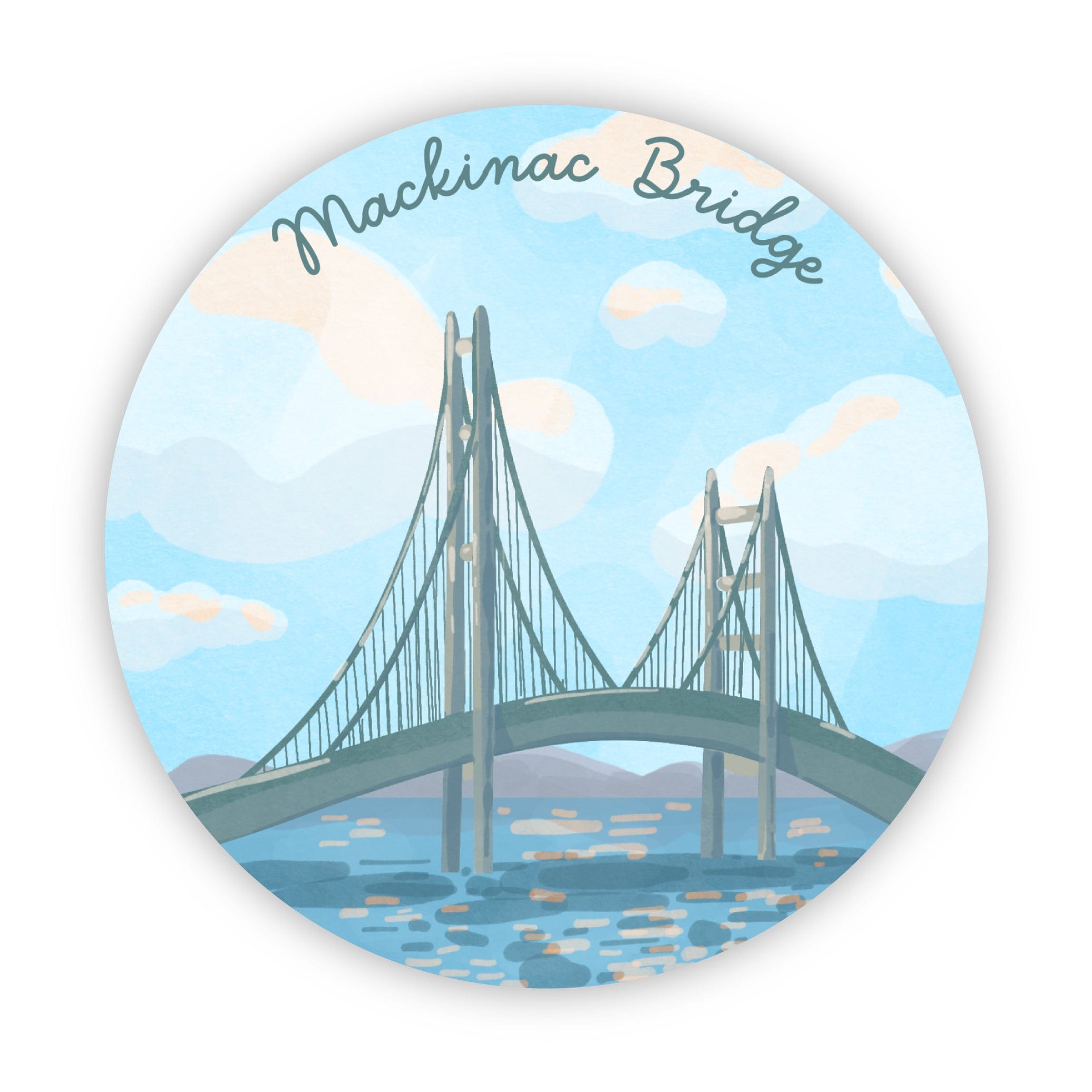  Mackinac Bridge Michigan Sticker、mySite、ghnorth