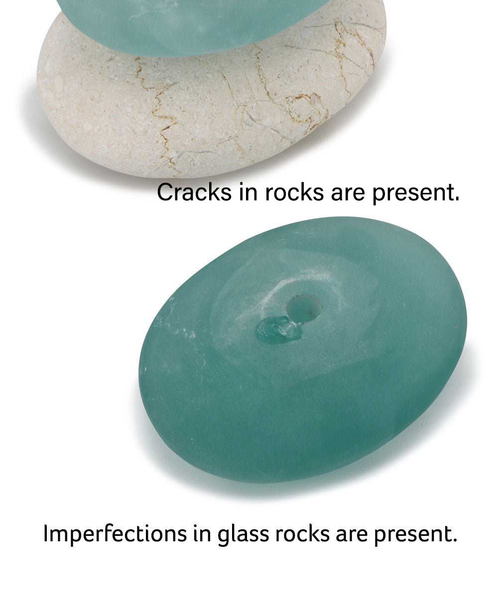 Zen Cairn Rock And Glass Statue, 12 Inches、mySite、topwebapps