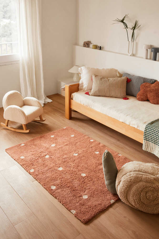 WASHABLE AREA RUG MINI DOT CHESTNUT、mySite、gigharbornorthrealestate