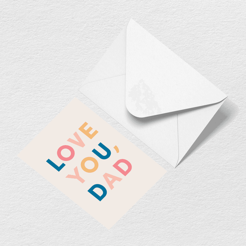 Father's Day Love You Dad Greeting Card、mySite、solidvoid