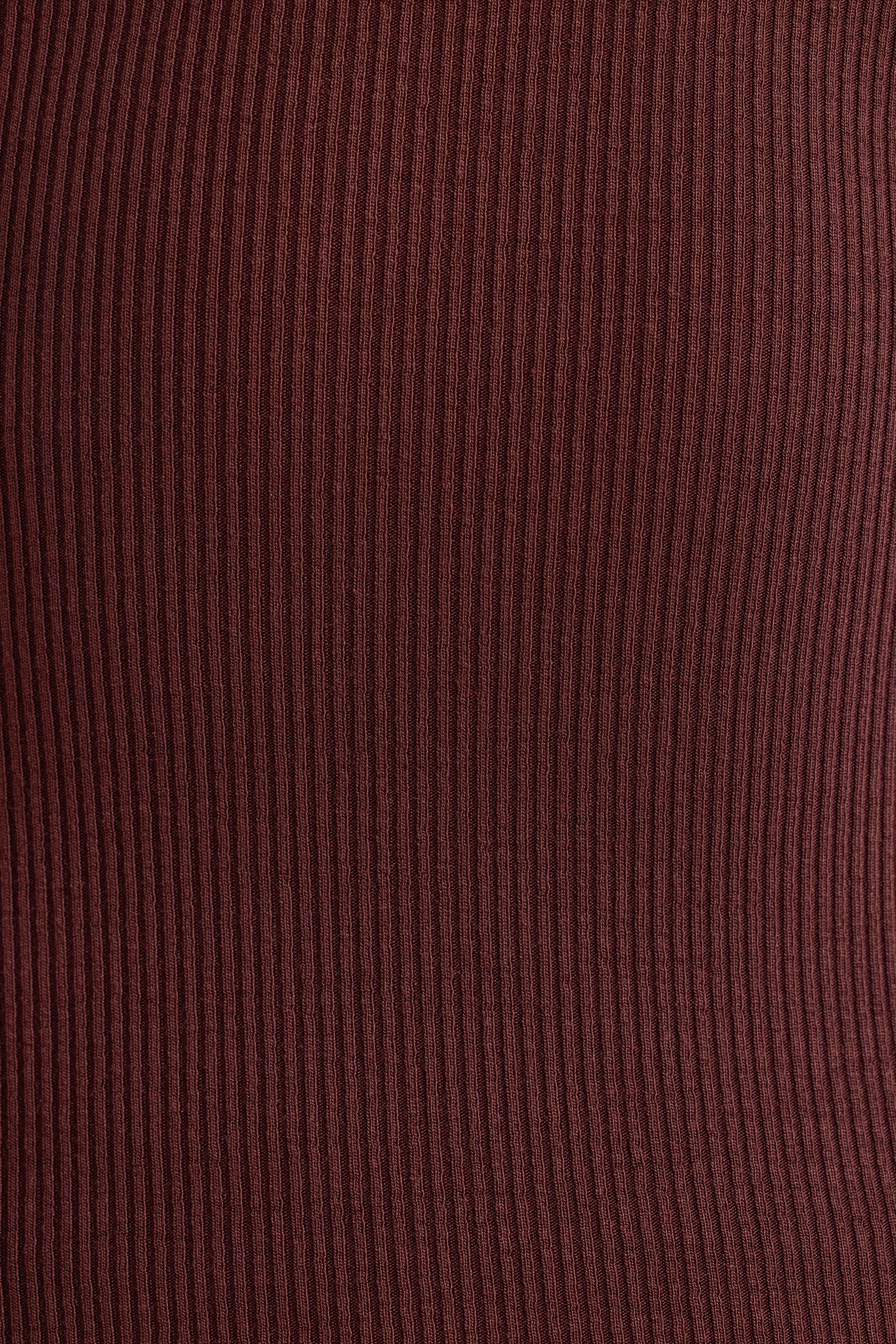 Ribbed Modal Crew Neck Top in Espresso、mySite、solidvoid