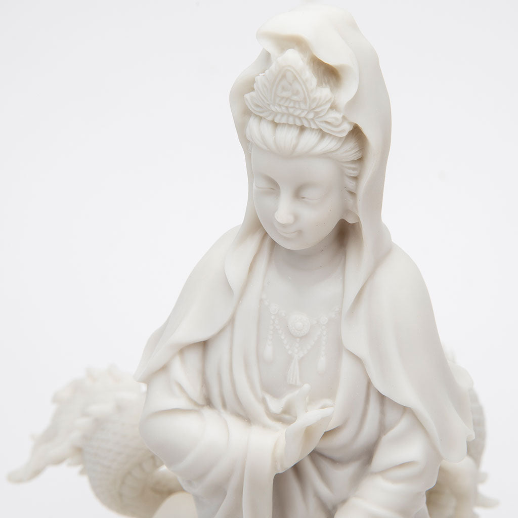 Marble Quan Yin Riding Dragon Statue、mySite、topwebapps