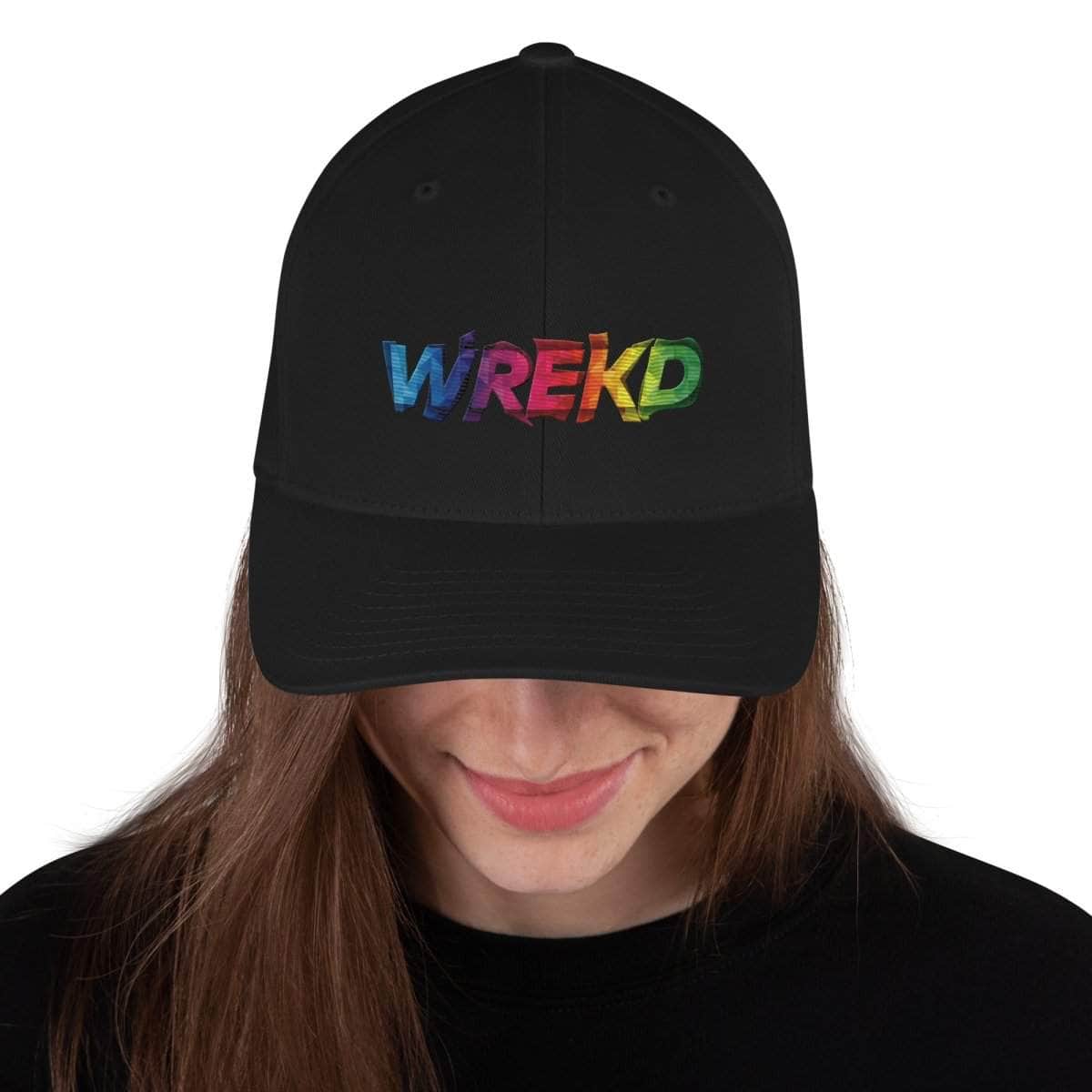  WREKD Colorful Logo Flexfit Structured Cap、mySite、merchandisen