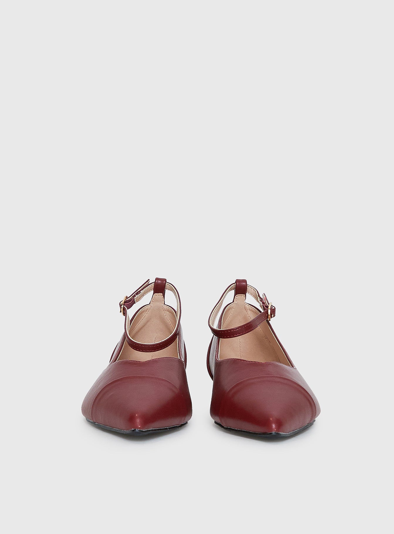 Oliny Ballet Flats Burgundy、mySite、solidvoid