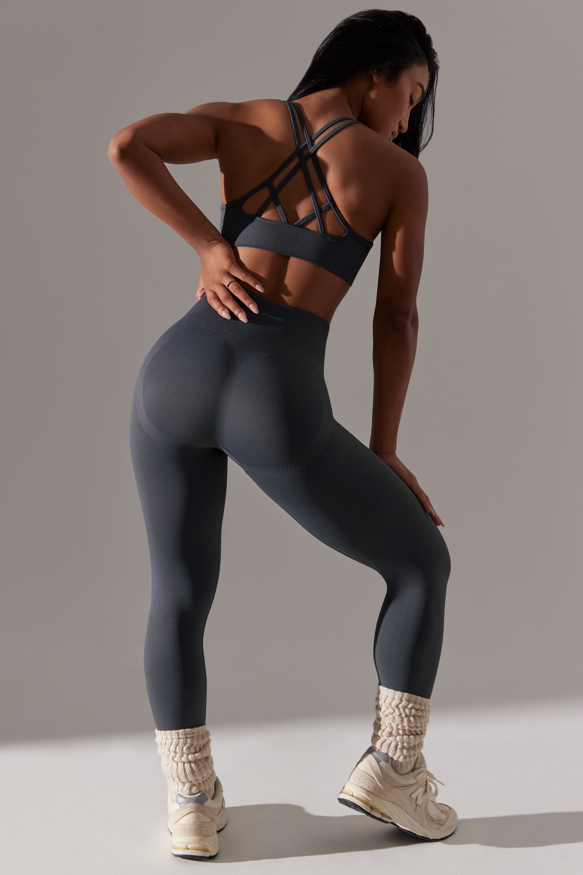 High Waist Super Sculpt Leggings in Grey、mySite、solidvoid