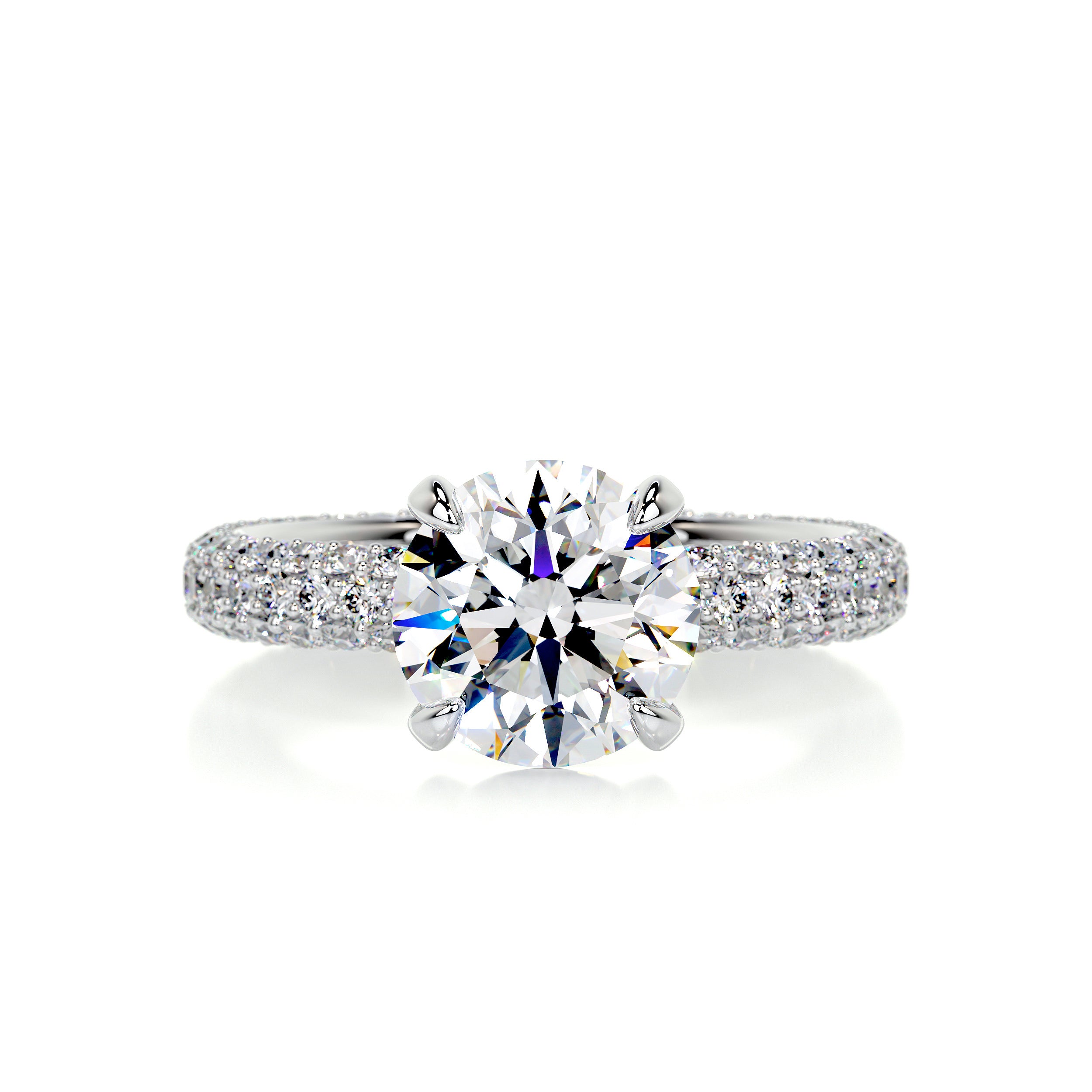 Charlotte Moissanite & Diamond Ring -14K White Gold、mySite、hinf8tx79