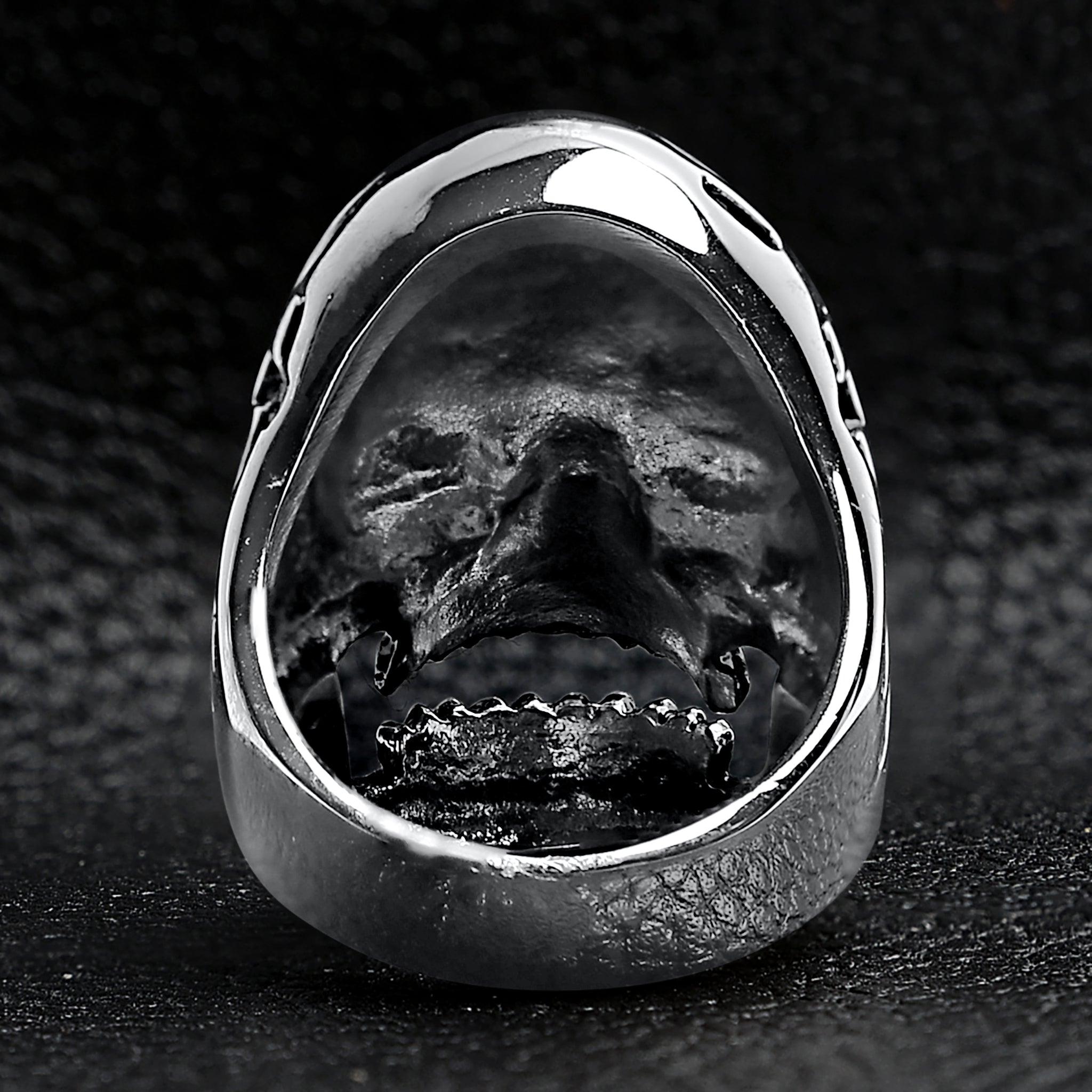 Detailed Skull Stainless Steel Polished Ring / SCR3034、mySite、dreamappss