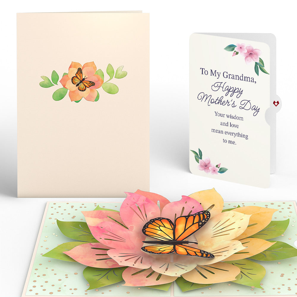 Monarch Butterfly Bloom Mother's Day Pop-Up Card and Sentiment Set for Grandma、mySite、solidvoid