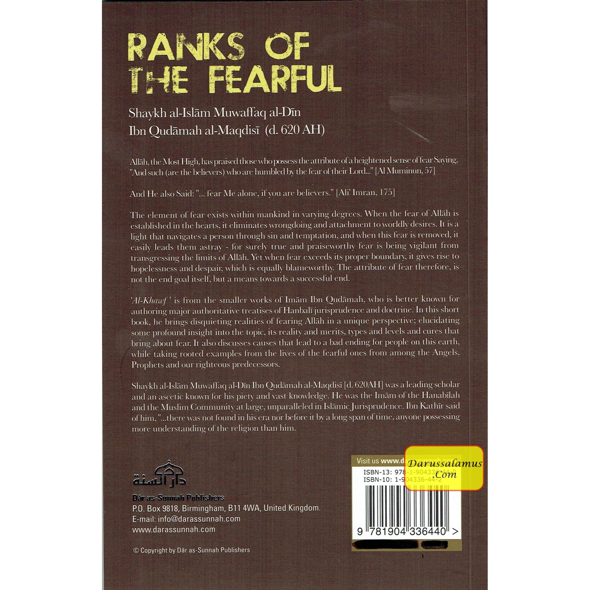 Ranks of the Fearful By Imam Ibn Qudamah Al-Maqdisi、mySite、topwebapps