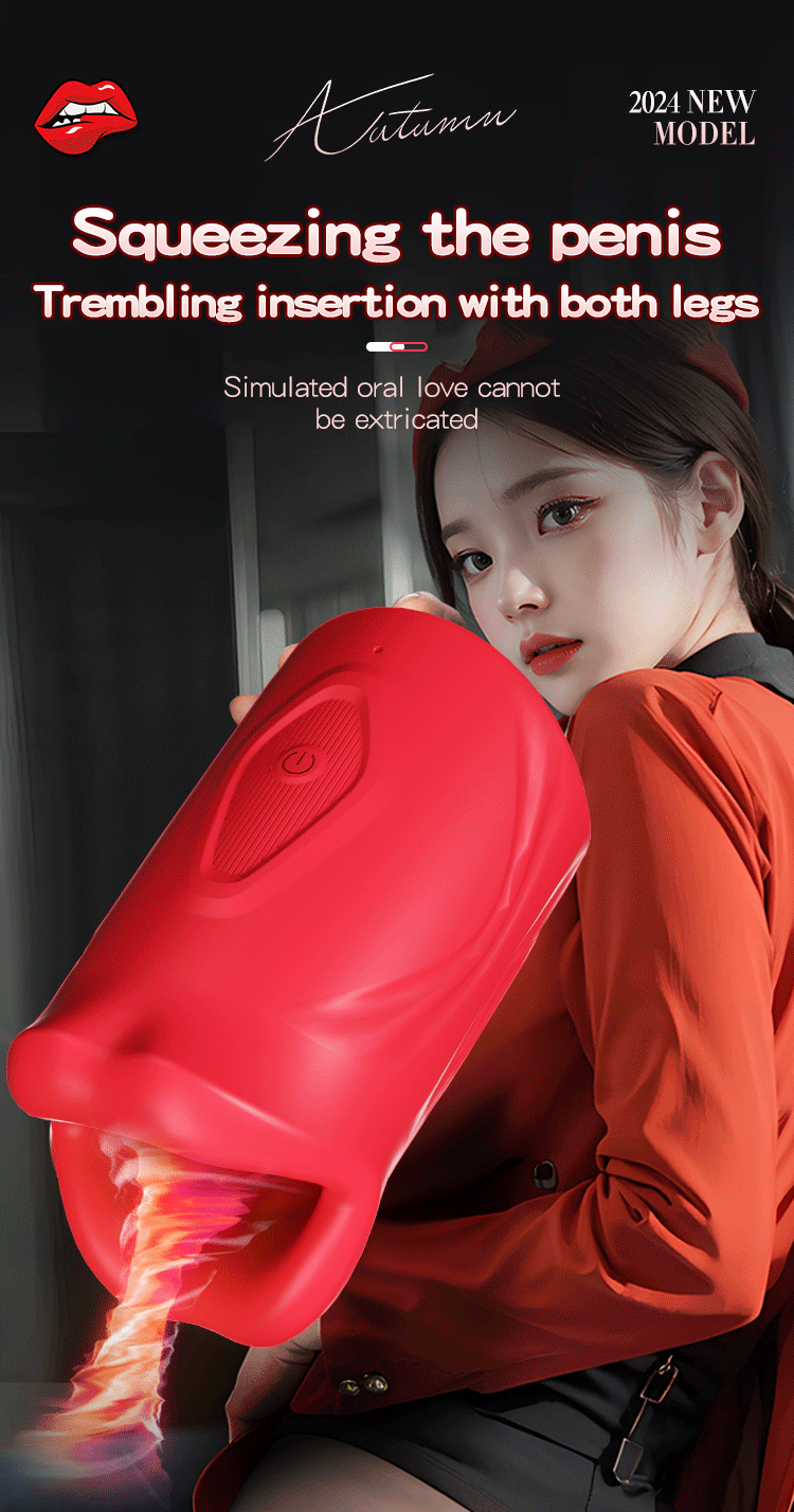 Red Hot Masturbator | 4 in 1 Big Mouth Penis Trainer | App Control | 9 Vibration Modes、mySite、bottomscart