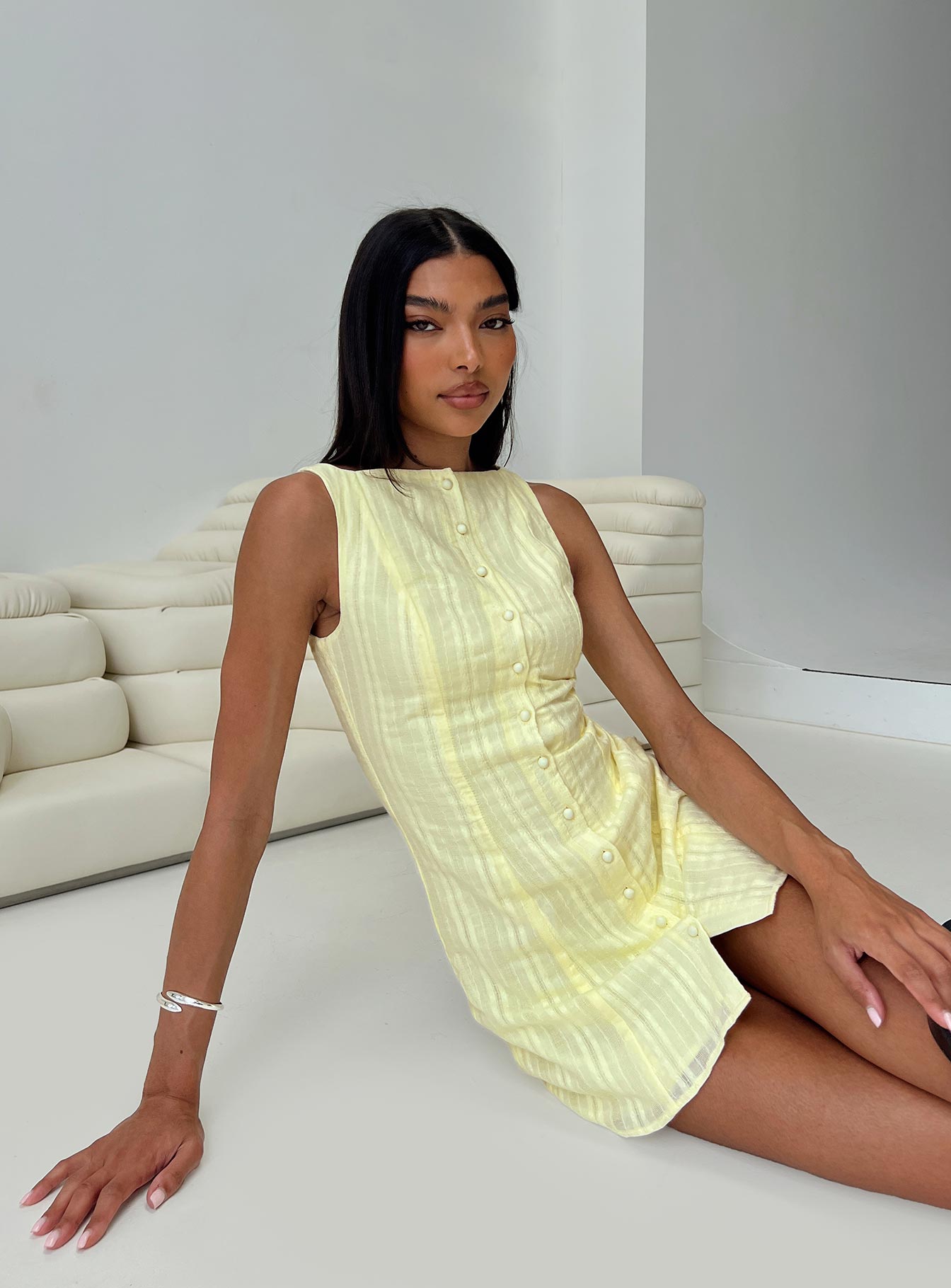 Mimsie Embroidered Mini Dress Lemon、mySite、solidvoid