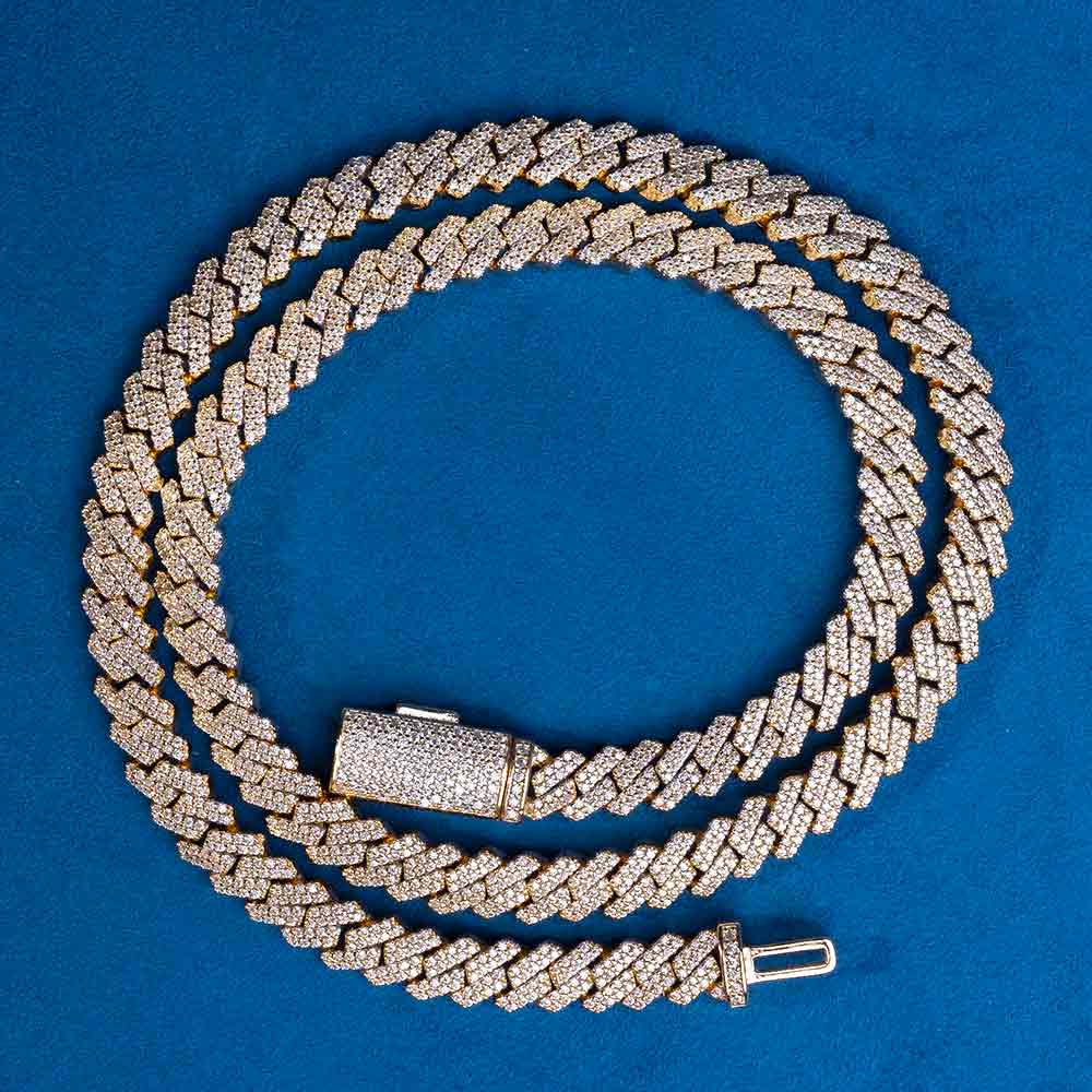 8MM Moissanite Prong Cuban Link Chain 14K Gold、mySite、hinf8tx79