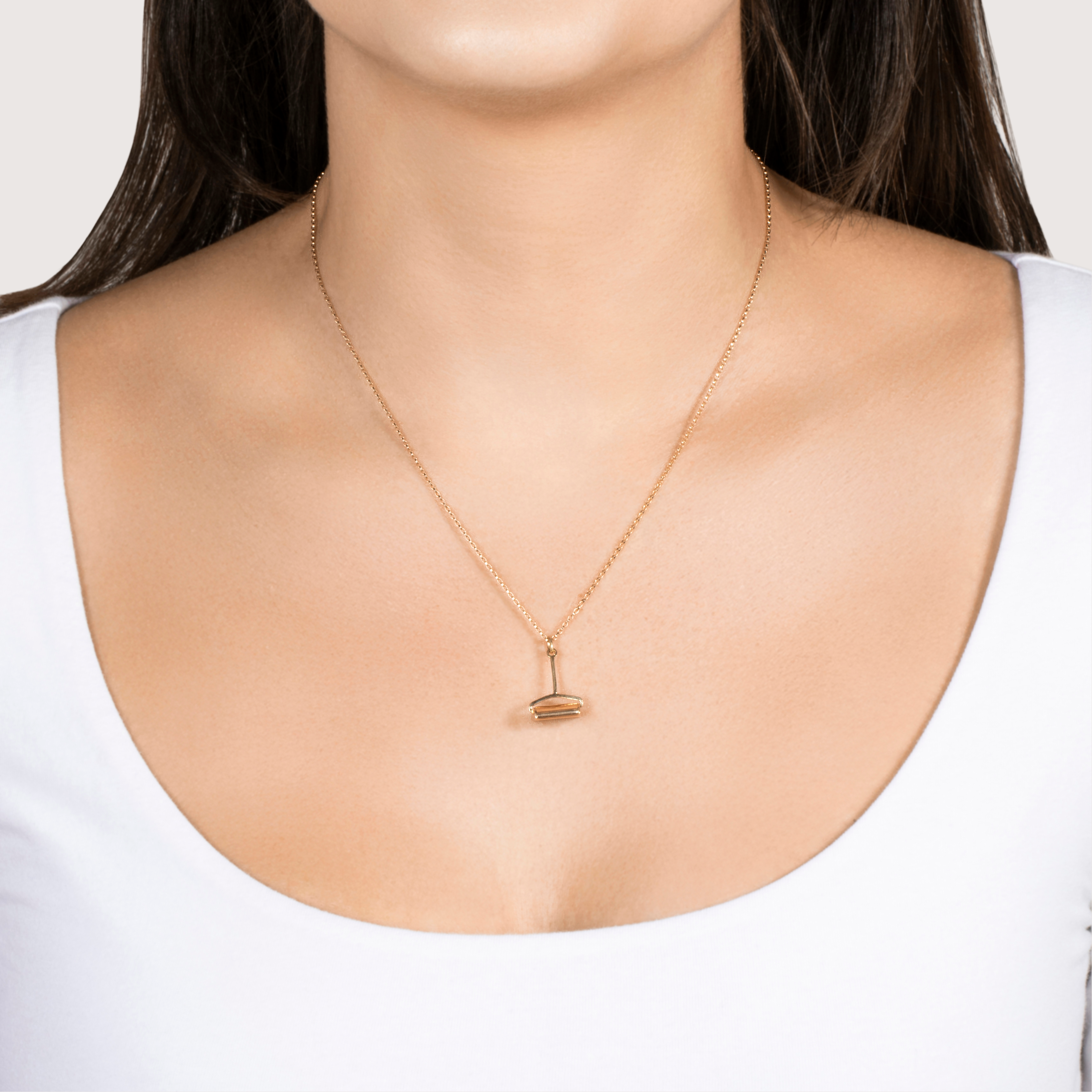 Vintage 14k Yellow Gold Articulated Dust Pan Charm / Pendant、mySite、hinf8tx79