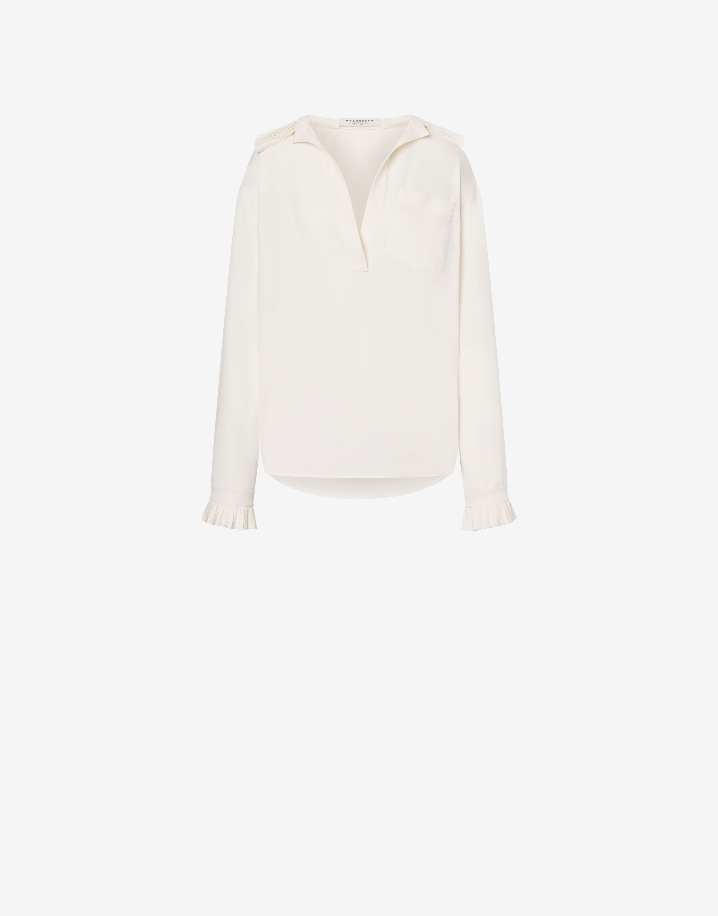 Camicia oversize in crêpe fluido、mySite、aoinhome