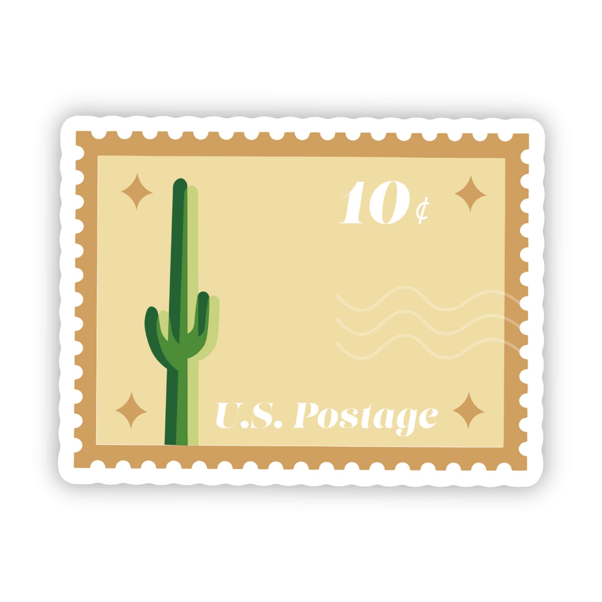  Cactus US Postage Stamp Sticker、mySite、elrpsem3k