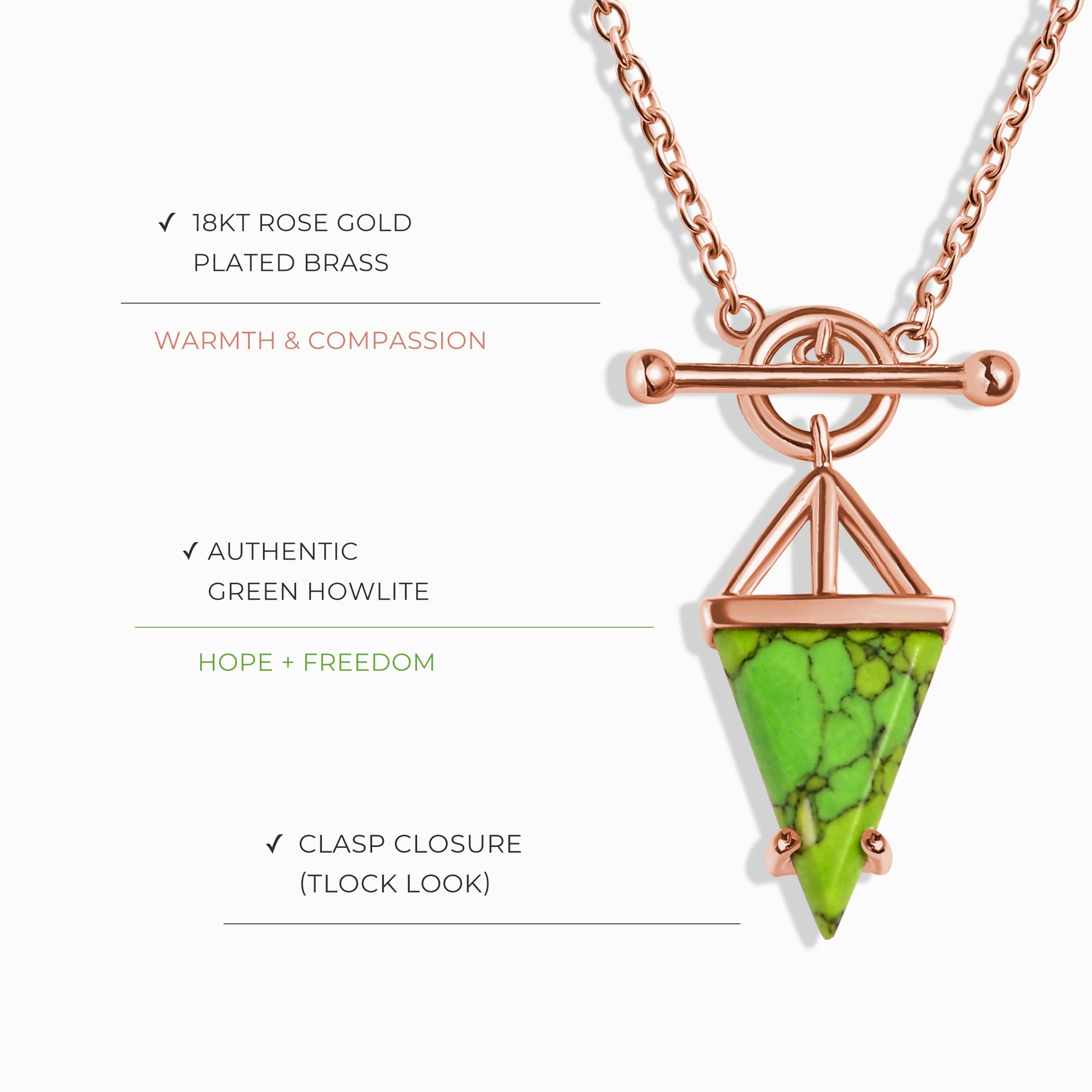 Green Howlite Necklace - Heroine T-Lock Look、mySite、hinf8tx79