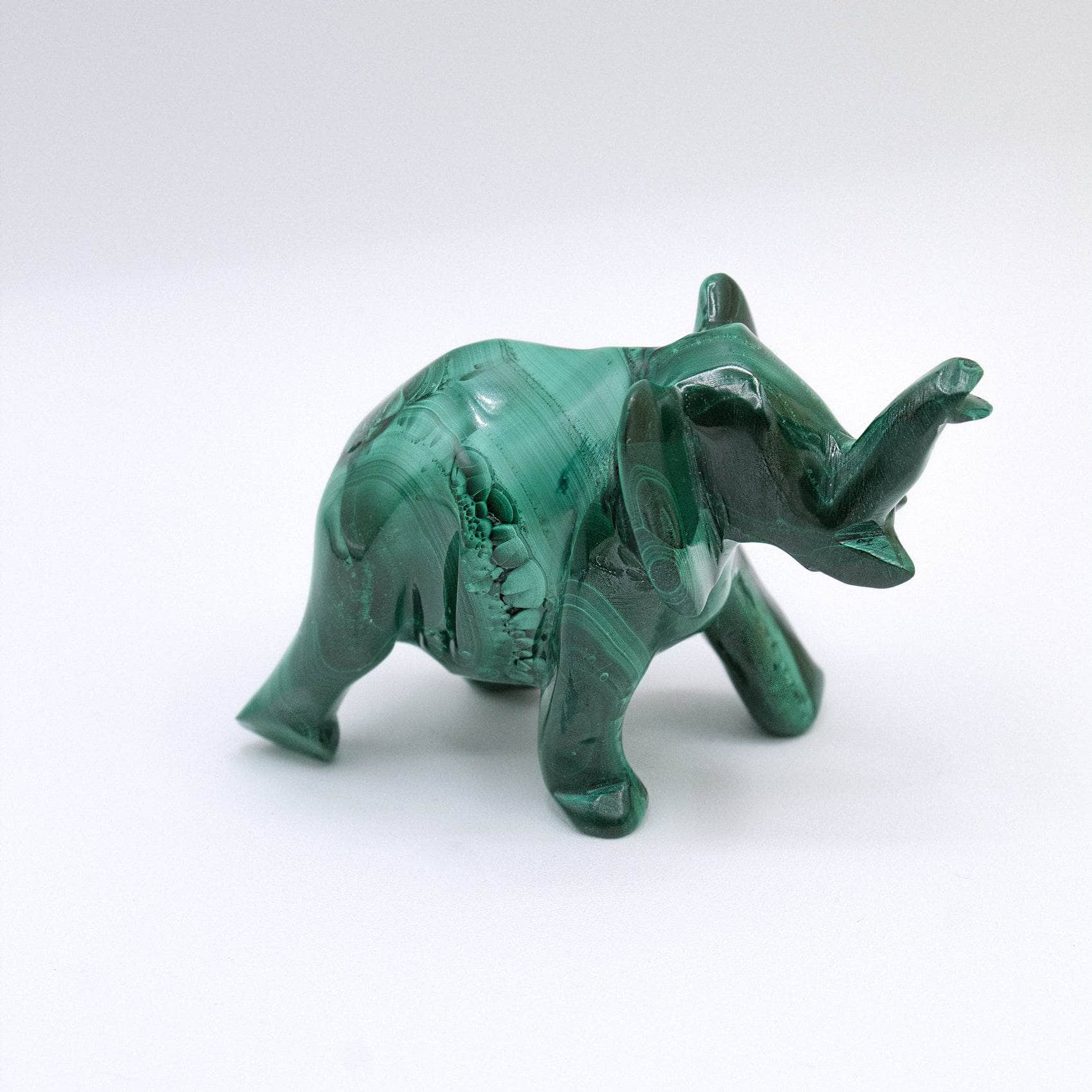 Genuine Malachite Elephants - Hand Carved - 1 of a Kind、mySite、hinf8tx79