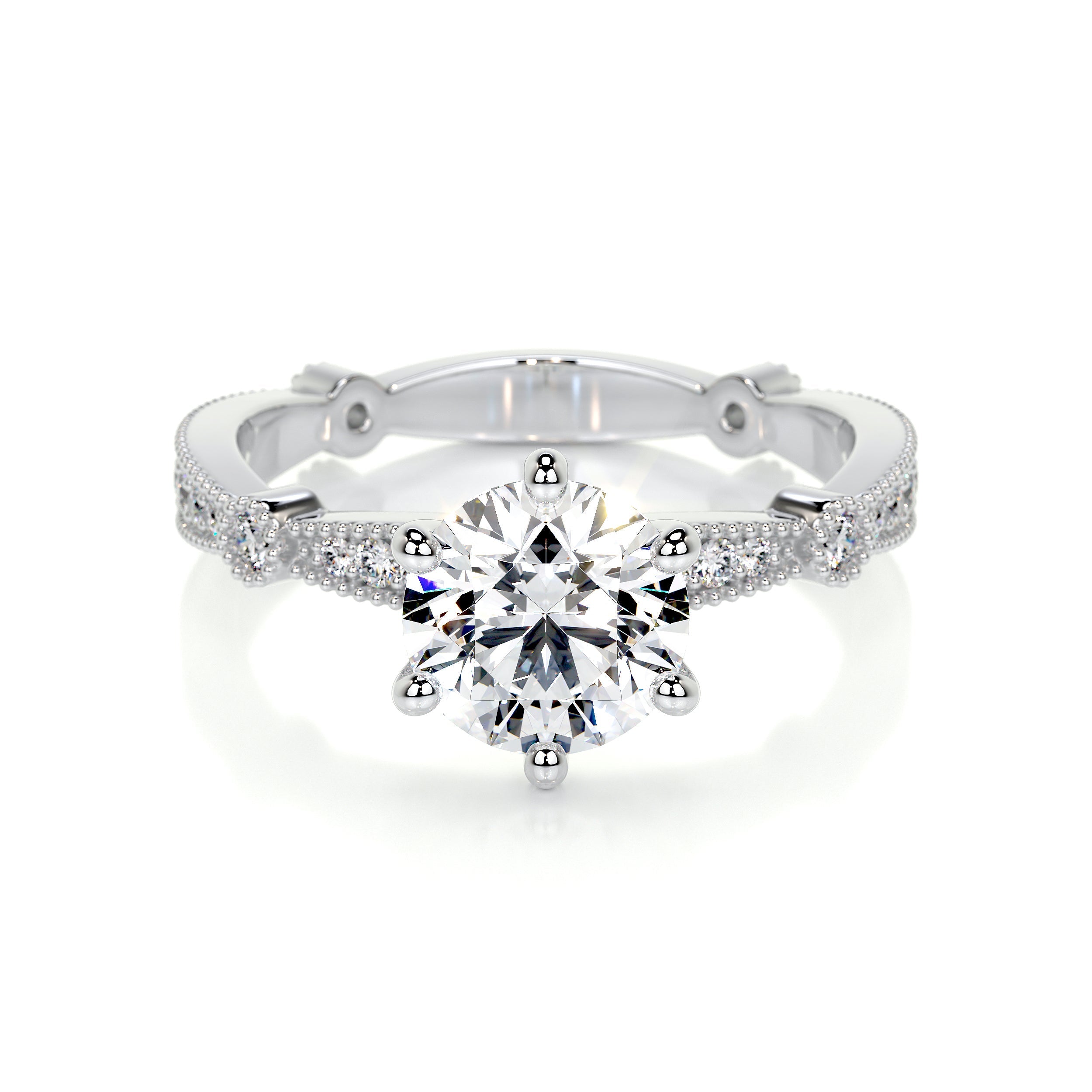 Amelia Lab Grown Diamond Ring - 18K White Gold、mySite、hinf8tx79