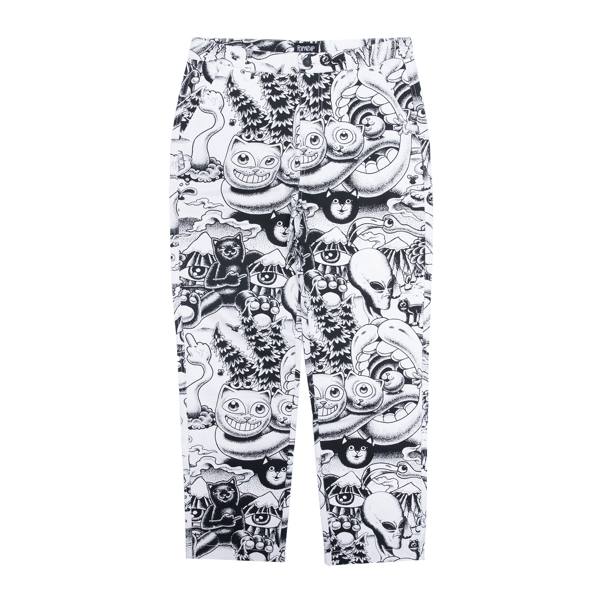  Dark Twisted Fantasy Twill Pants (Black/White)、mySite、merchandisen