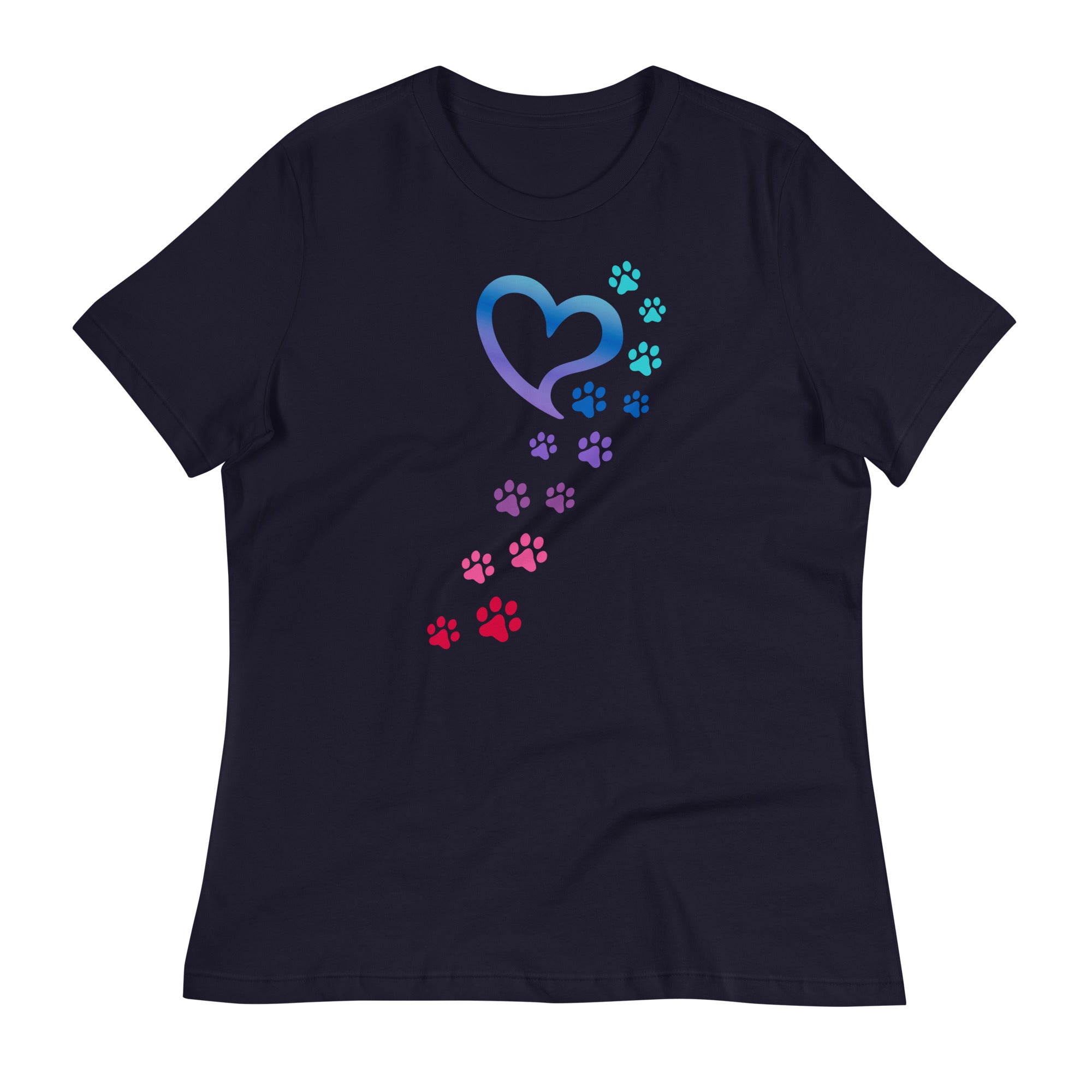 Rainbow Paws To My Heart Relaxed T-Shirt、mySite、camillekostekn