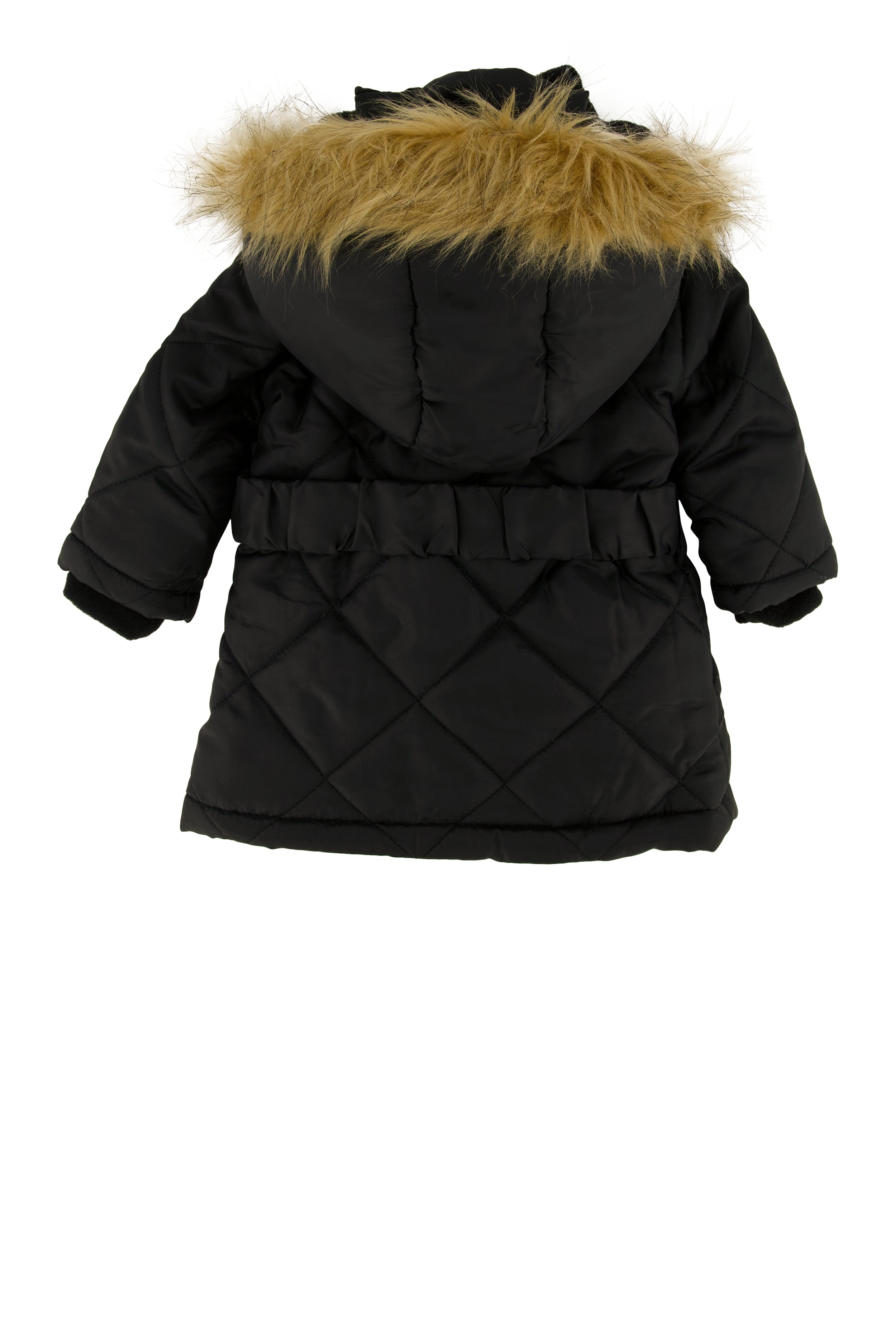 Baby Girls 12-24M Belted Long Puffer Jacket、mySite、camillekostekn