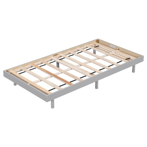 Modern Design Full Floating Platform Bed Frame for White Washed Color、、xpatfood