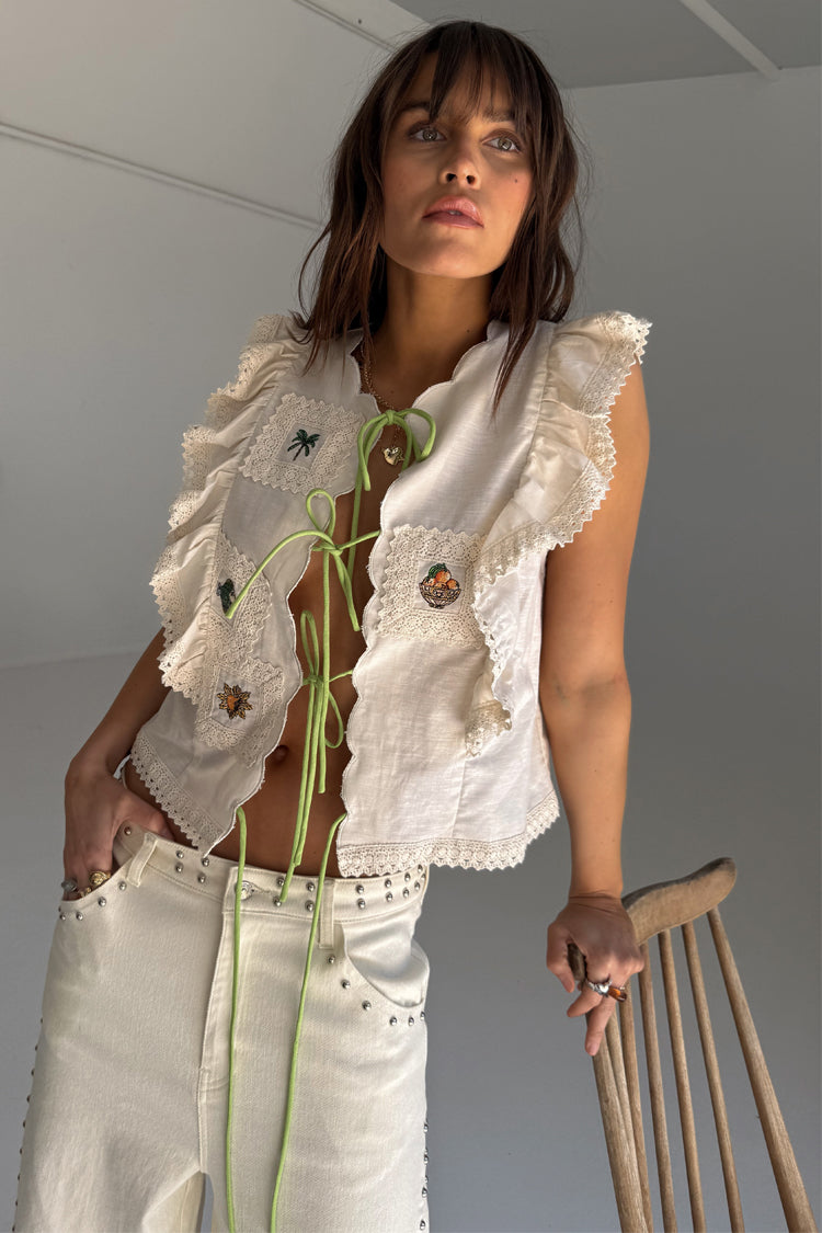 Cream Isla Tia Top、mySite、solidvoid